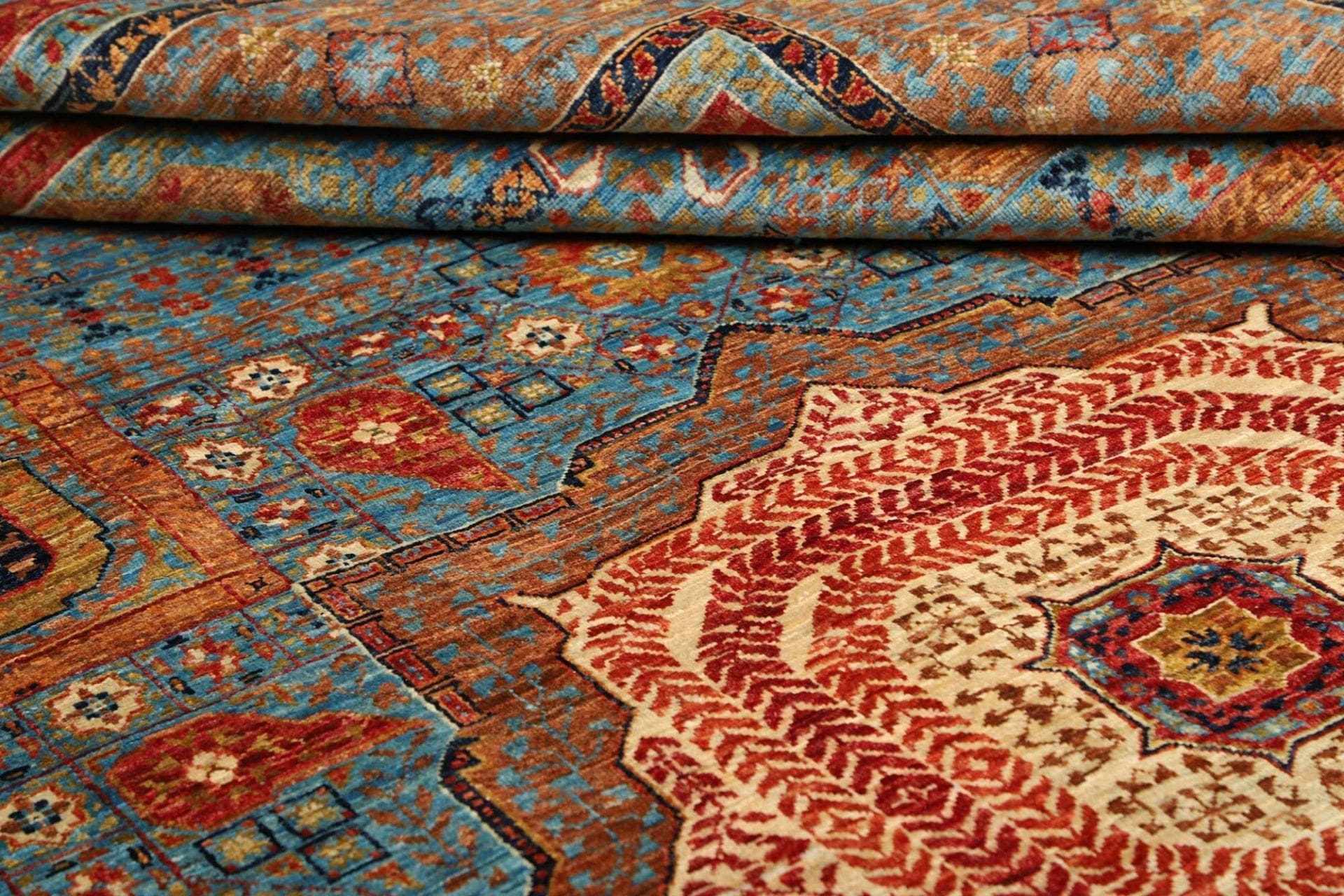 Mamluk Pakistani Rug 214 × 304 cm, Wool, hand-knotted