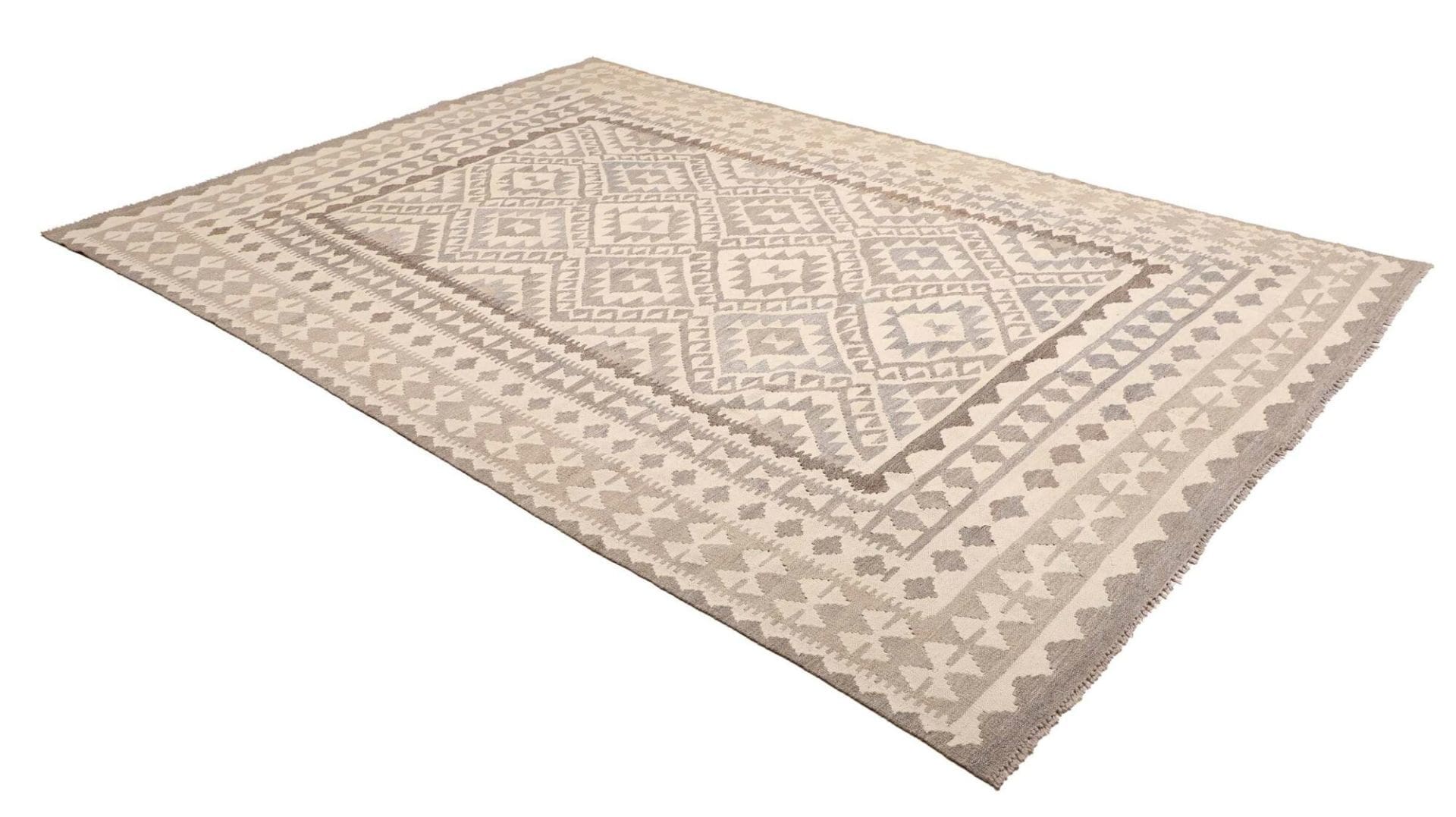 Kilim Pakistani Rug — hand-woven, 201 × 296 cm, Wool