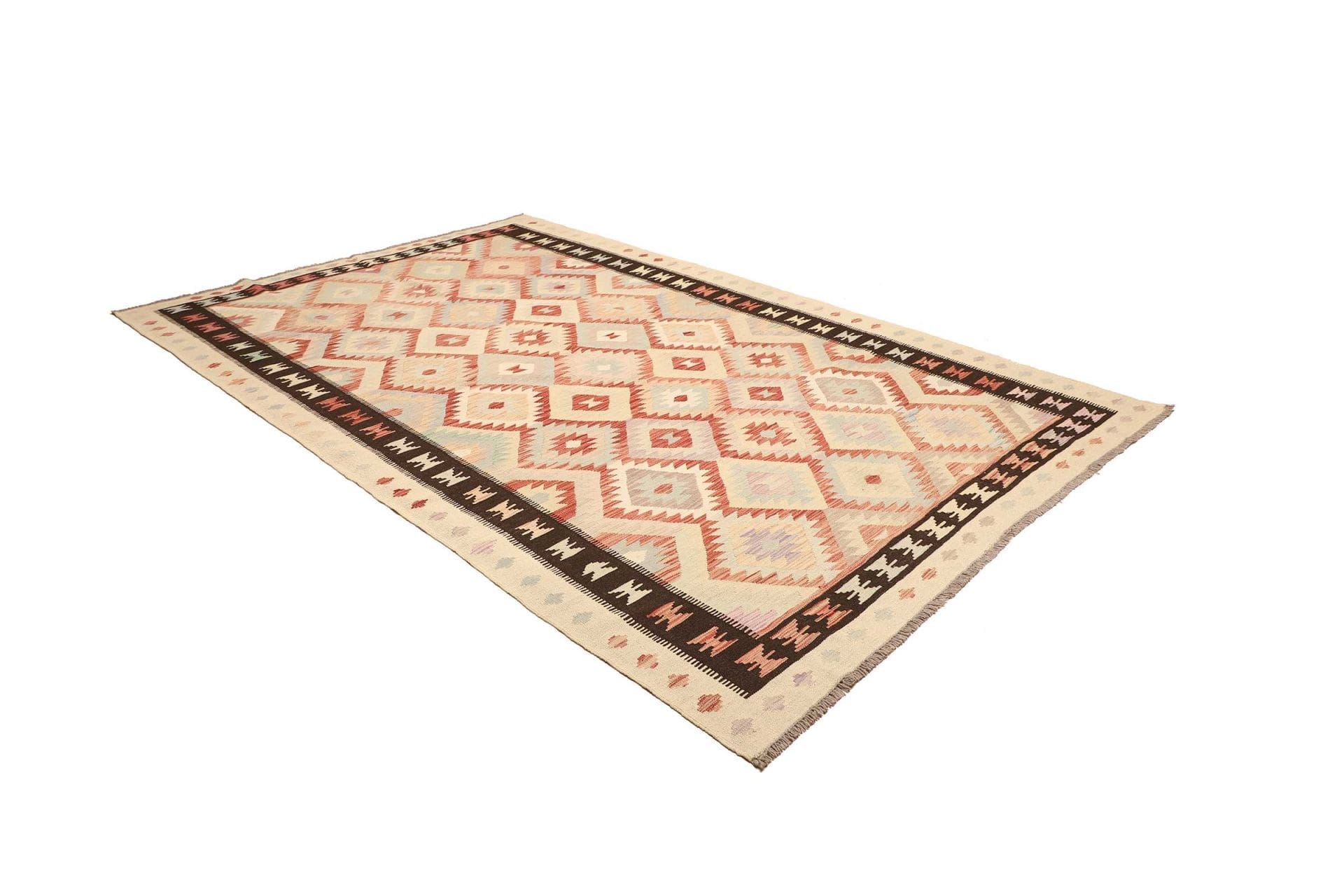 kelim-teppich-203-x-295cm-aus-schurwolle-handgewebt-rustikal-2 Kilim Pakistani Rug 203 × 295 cm, Wool, hand-woven