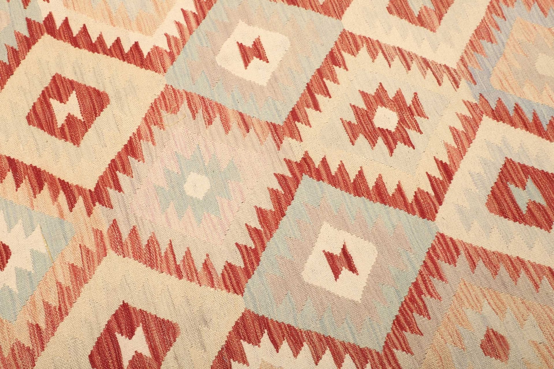 kelim-teppich-203-x-295cm-aus-schurwolle-handgewebt-rustikal-3 Kilim Pakistani Rug 203 × 295 cm, Wool, hand-woven