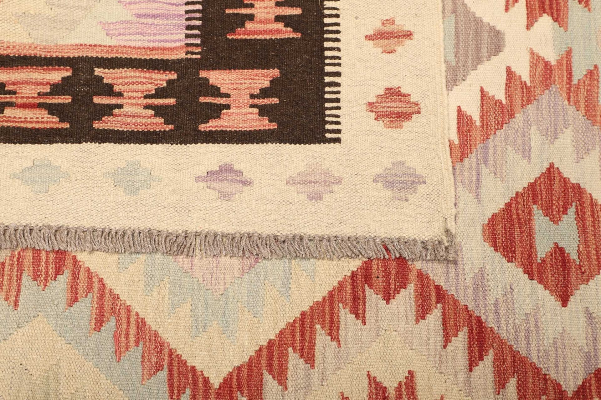 kelim-teppich-203-x-295cm-aus-schurwolle-handgewebt-rustikal-5 Kilim Pakistani Rug 203 × 295 cm, Wool, hand-woven