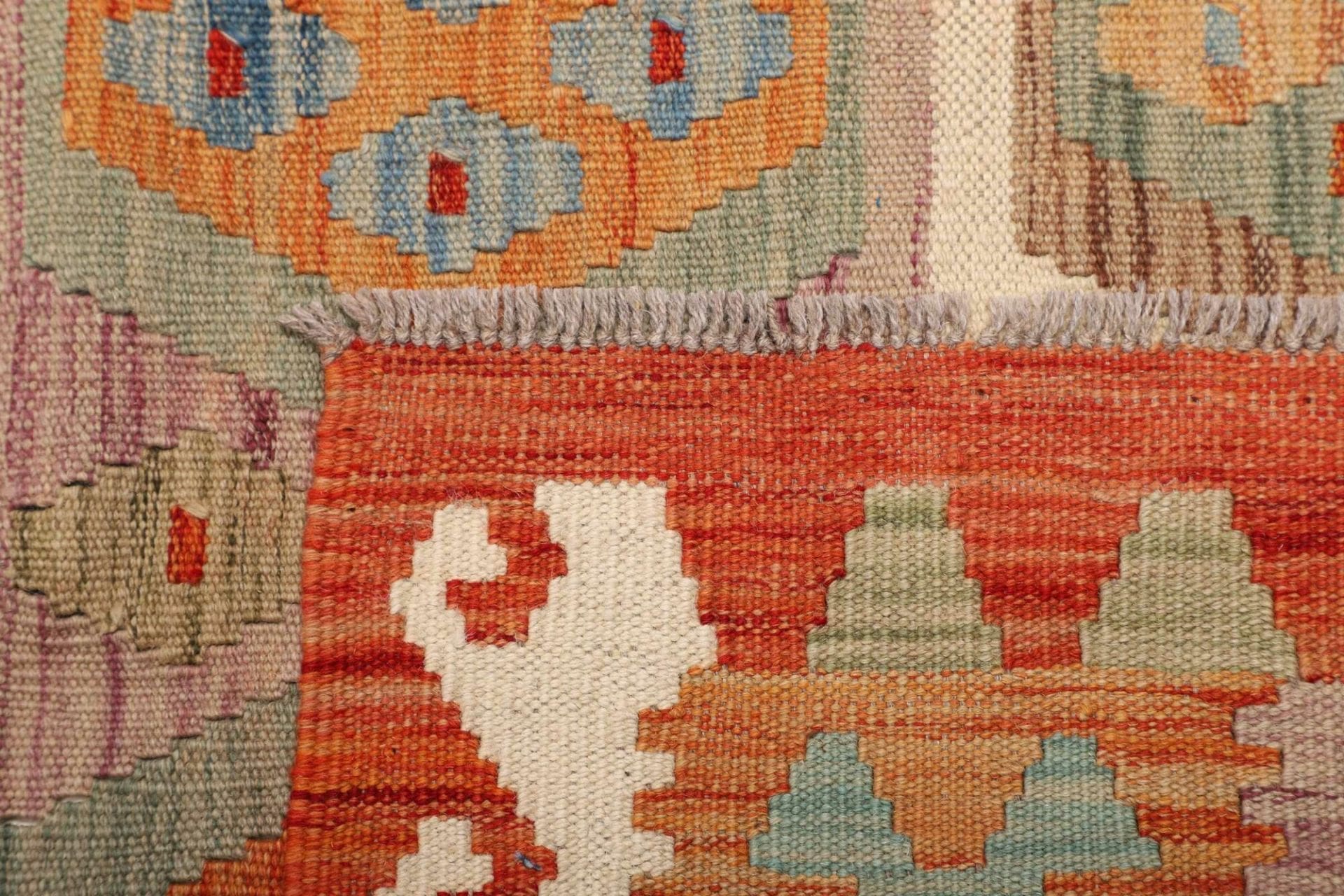 orientteppich-kelim-202-x-294-cm-aus-schurwolle-handgewebt-4 Hand-Woven Wool Kilim Pakistani Rug, 202 × 294 cm