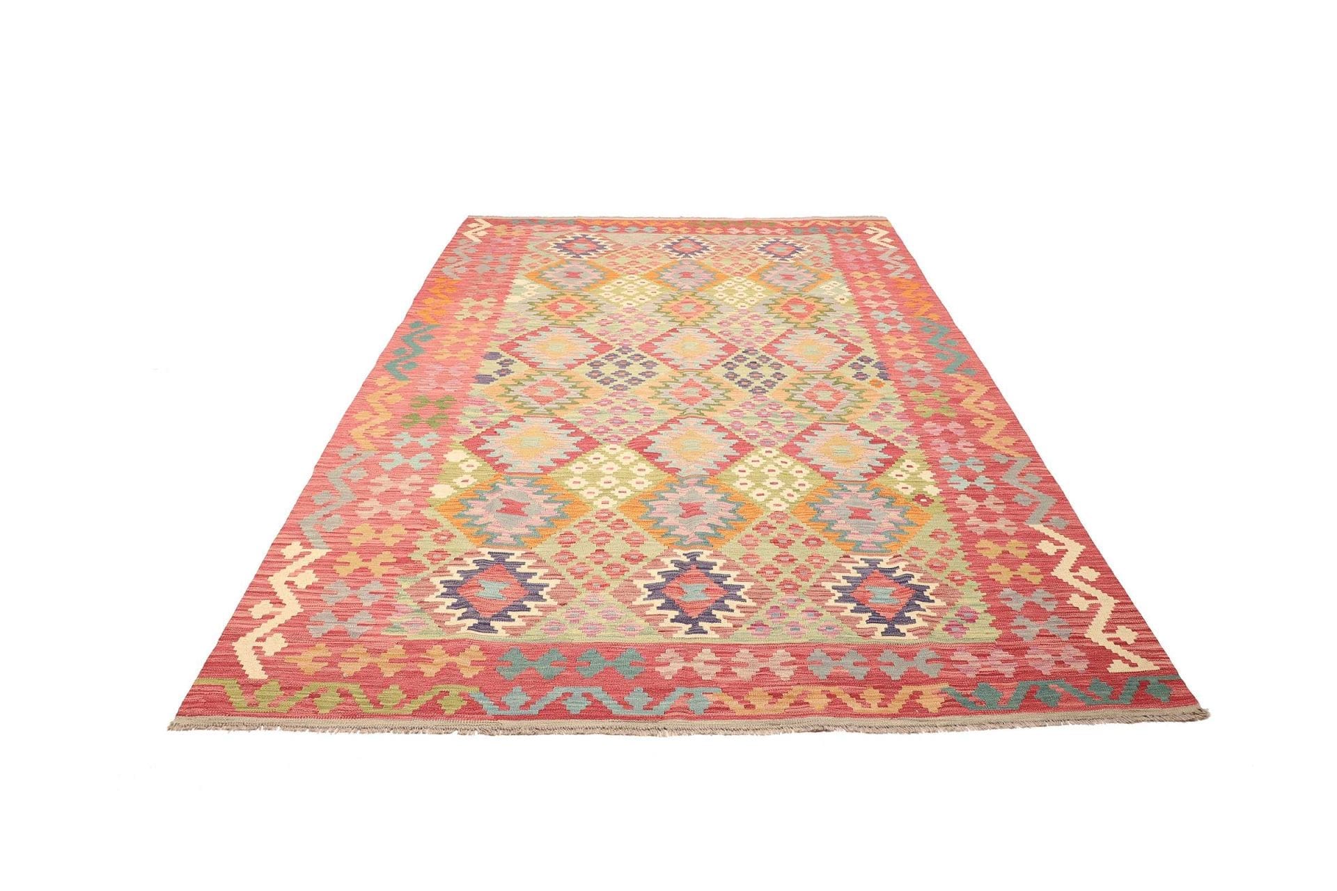 Kilim Pakistani Rug — hand-woven, 208 × 293 cm, Wool