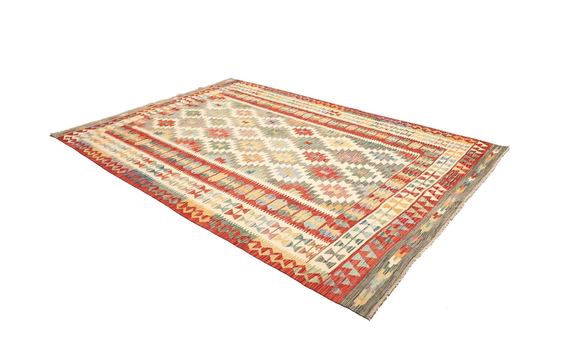 Kilim Pakistani Rug 208 × 290 cm, Wool, hand-woven