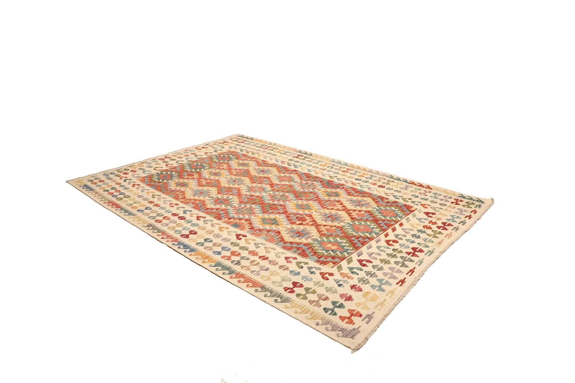Kilim Pakistani Rug 213 × 298 cm, Wool, hand-woven