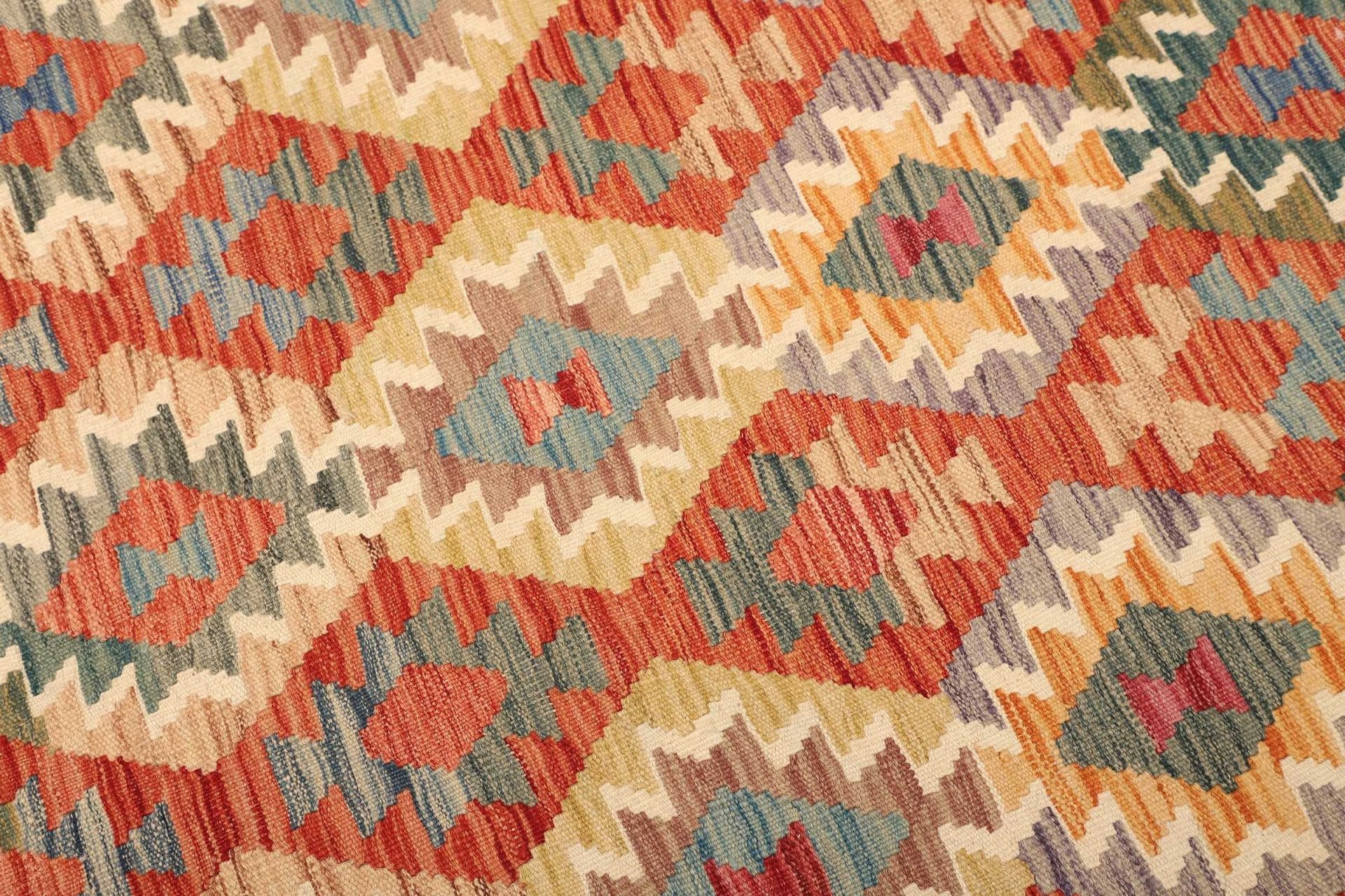 Kilim Pakistani Rug 213 × 298 cm, Wool, hand-woven