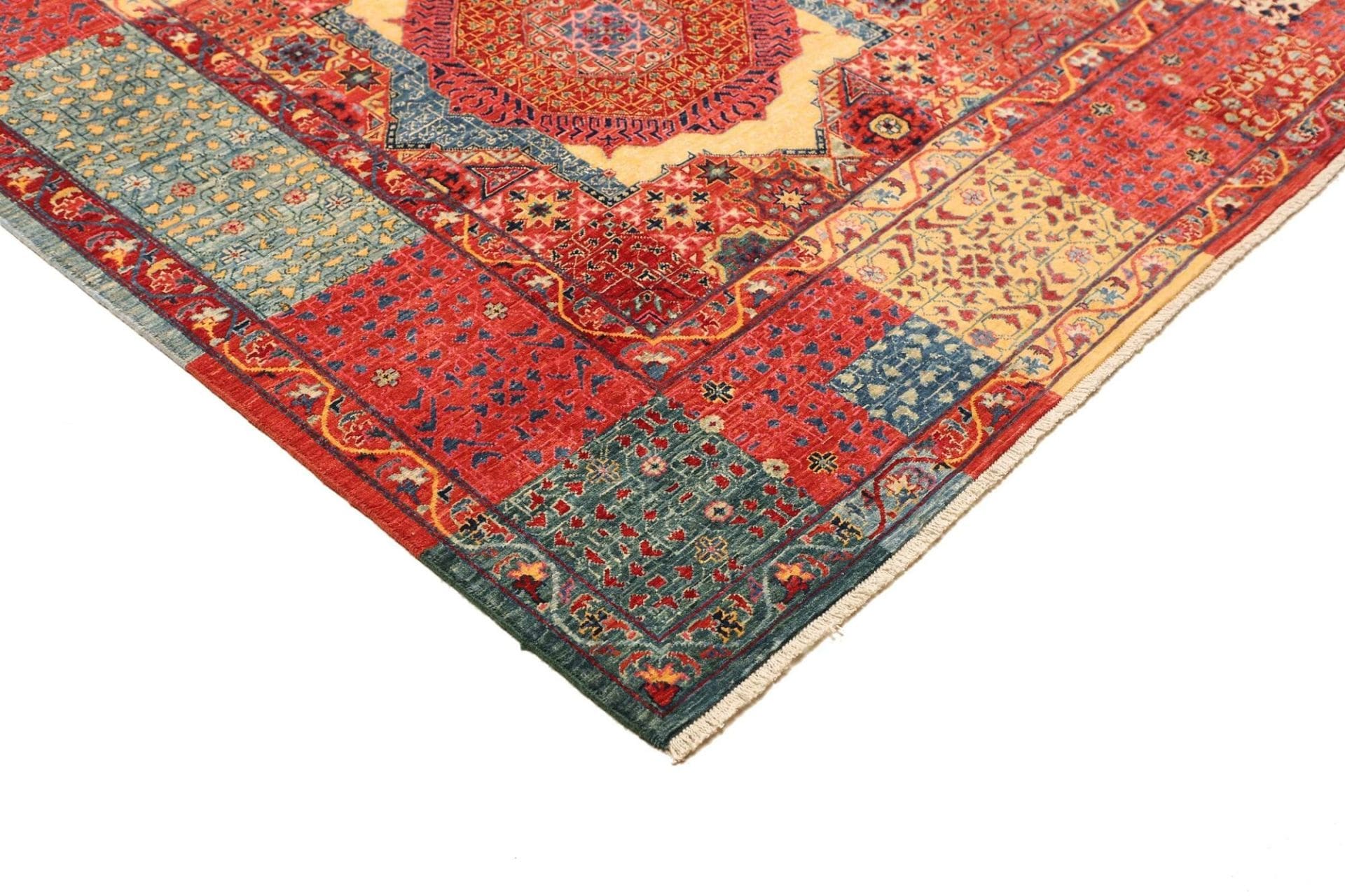 mamluk-teppich-203x303cm-handgeknupft-schurwolle-orientteppich-4 Mamluk Pakistani Rug — hand-knotted, 203 × 303 cm, Wool