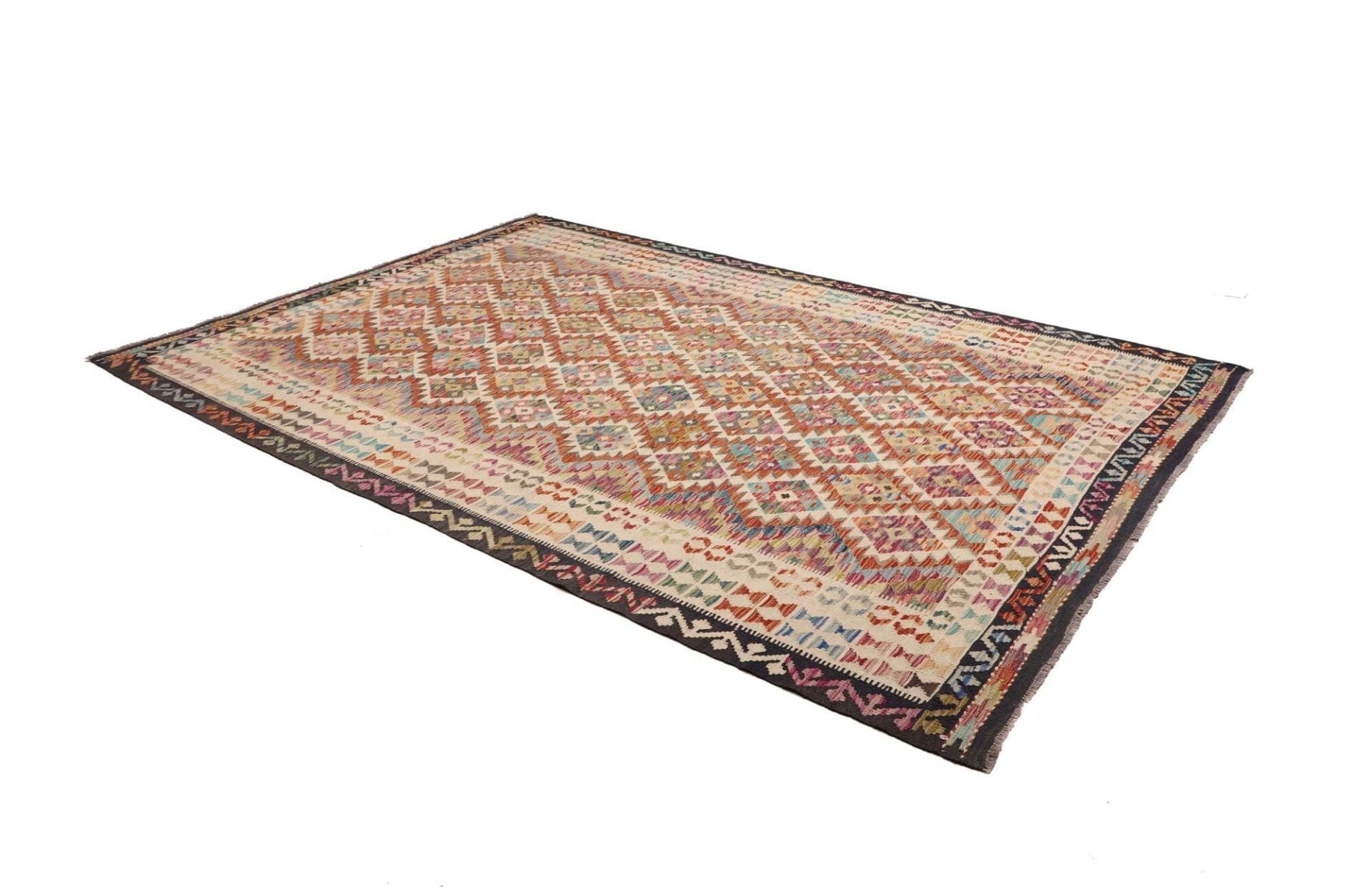 Kilim Pakistani Rug 201 × 294 cm, Wool, hand-woven