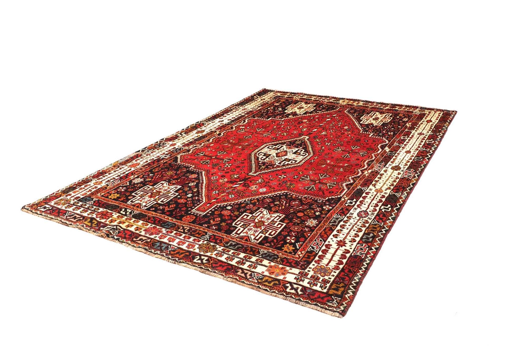 Shiraz Persian Rug 218 × 305 cm, Wool, hand-knotted