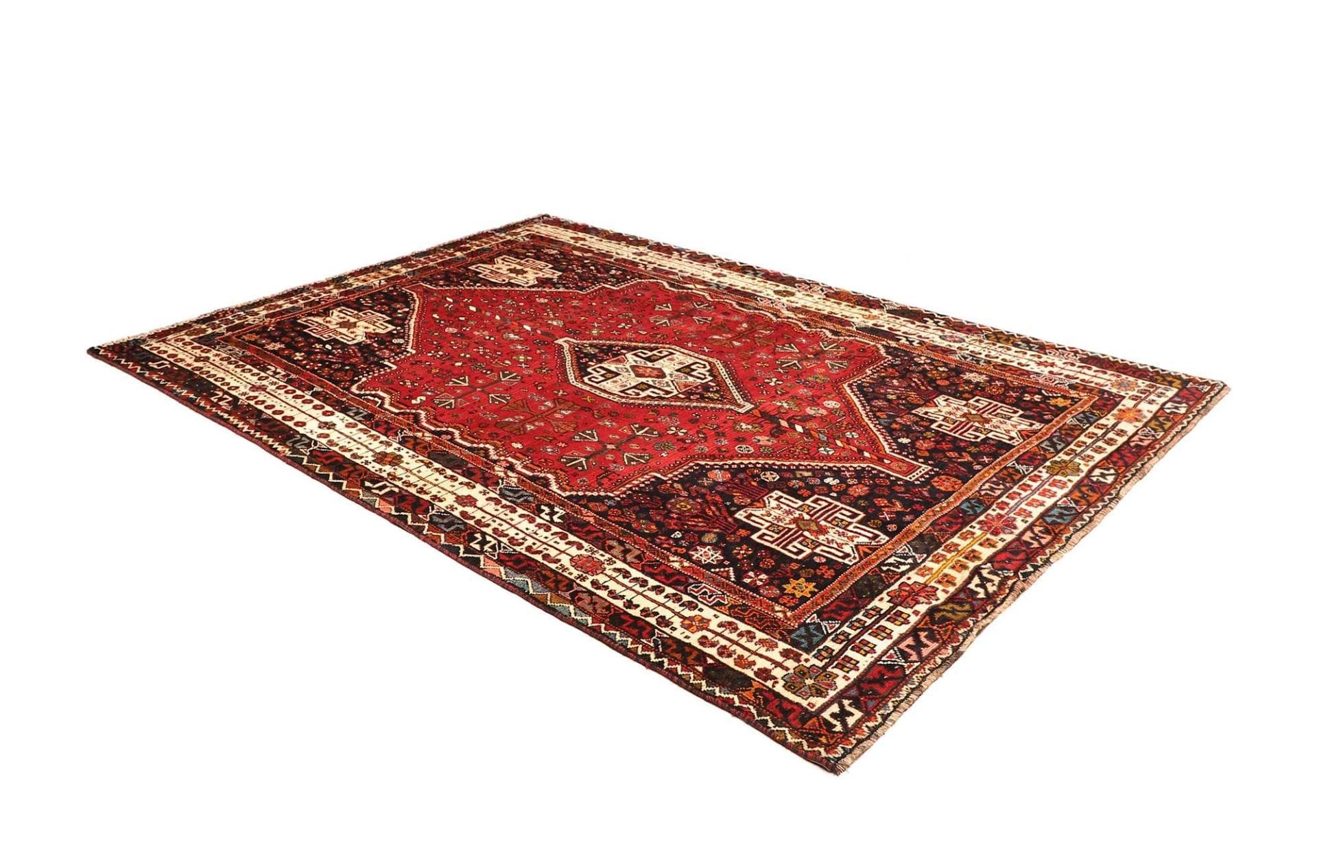 Shiraz Persian Rug 218 × 305 cm, Wool, hand-knotted