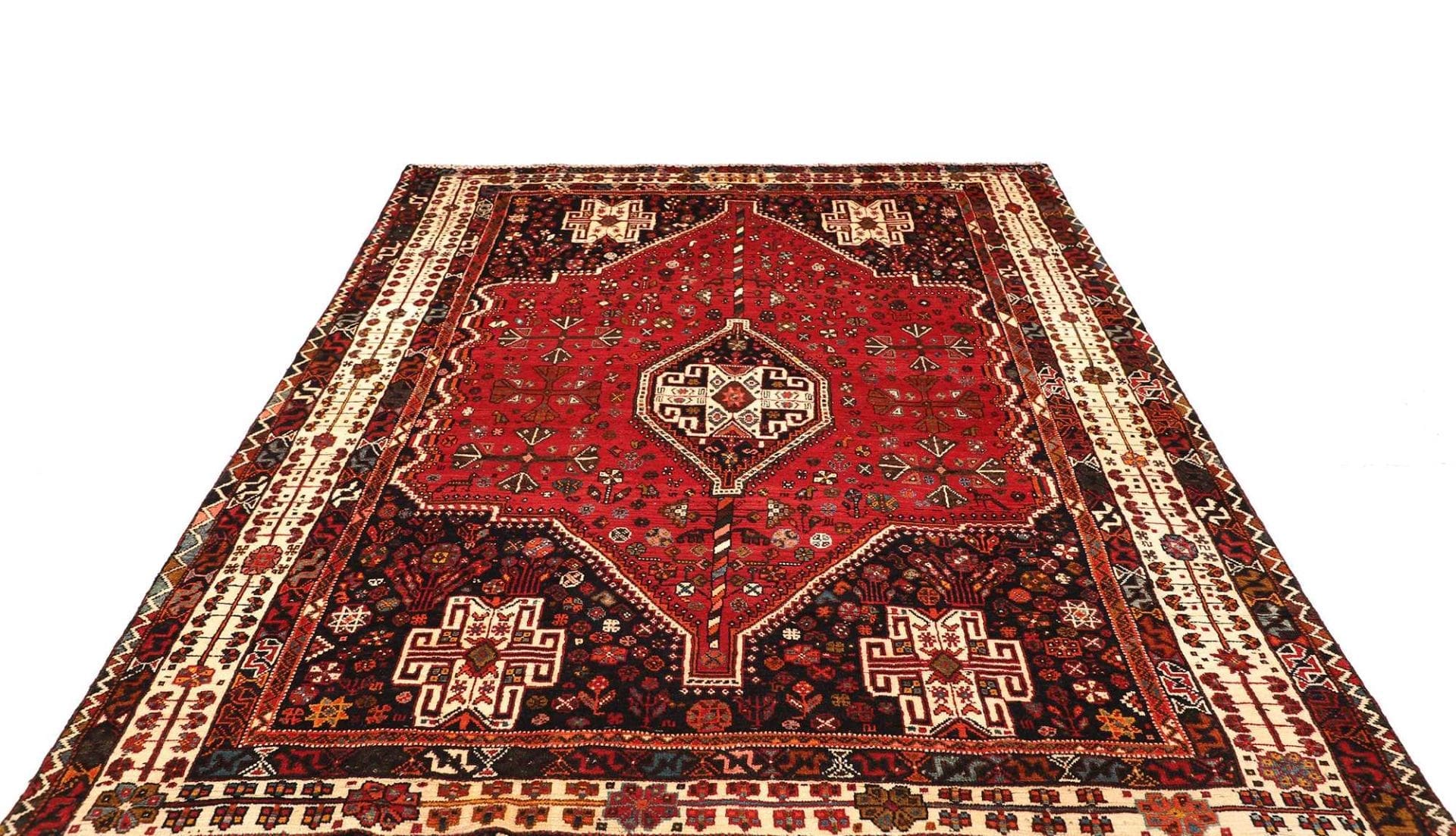 Shiraz Persian Rug 218 × 305 cm, Wool, hand-knotted