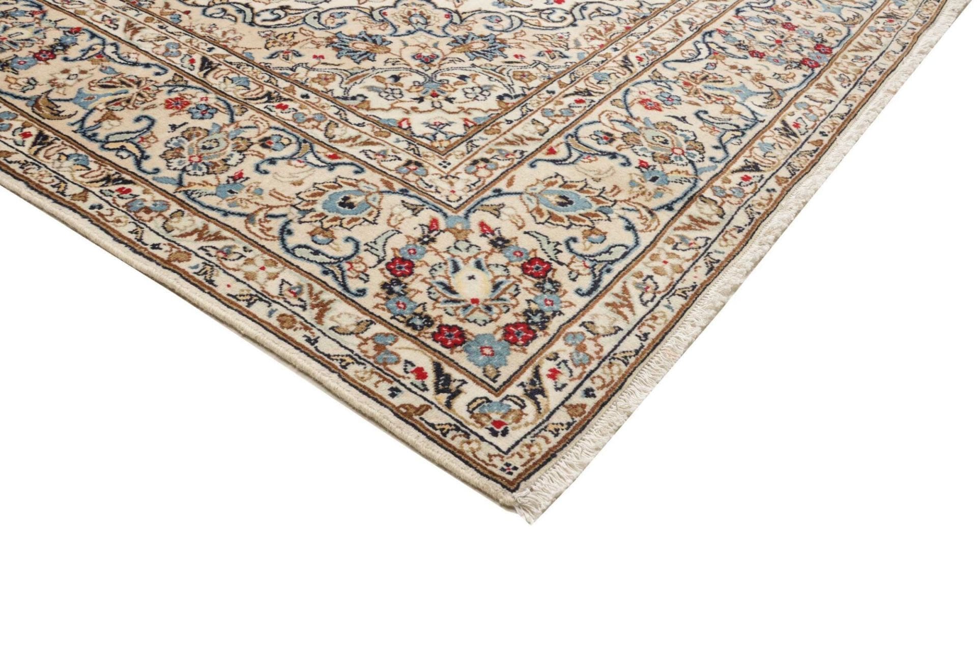 Hand-Knotted Wool Kashan Persian Rug, 196 × 300 cm