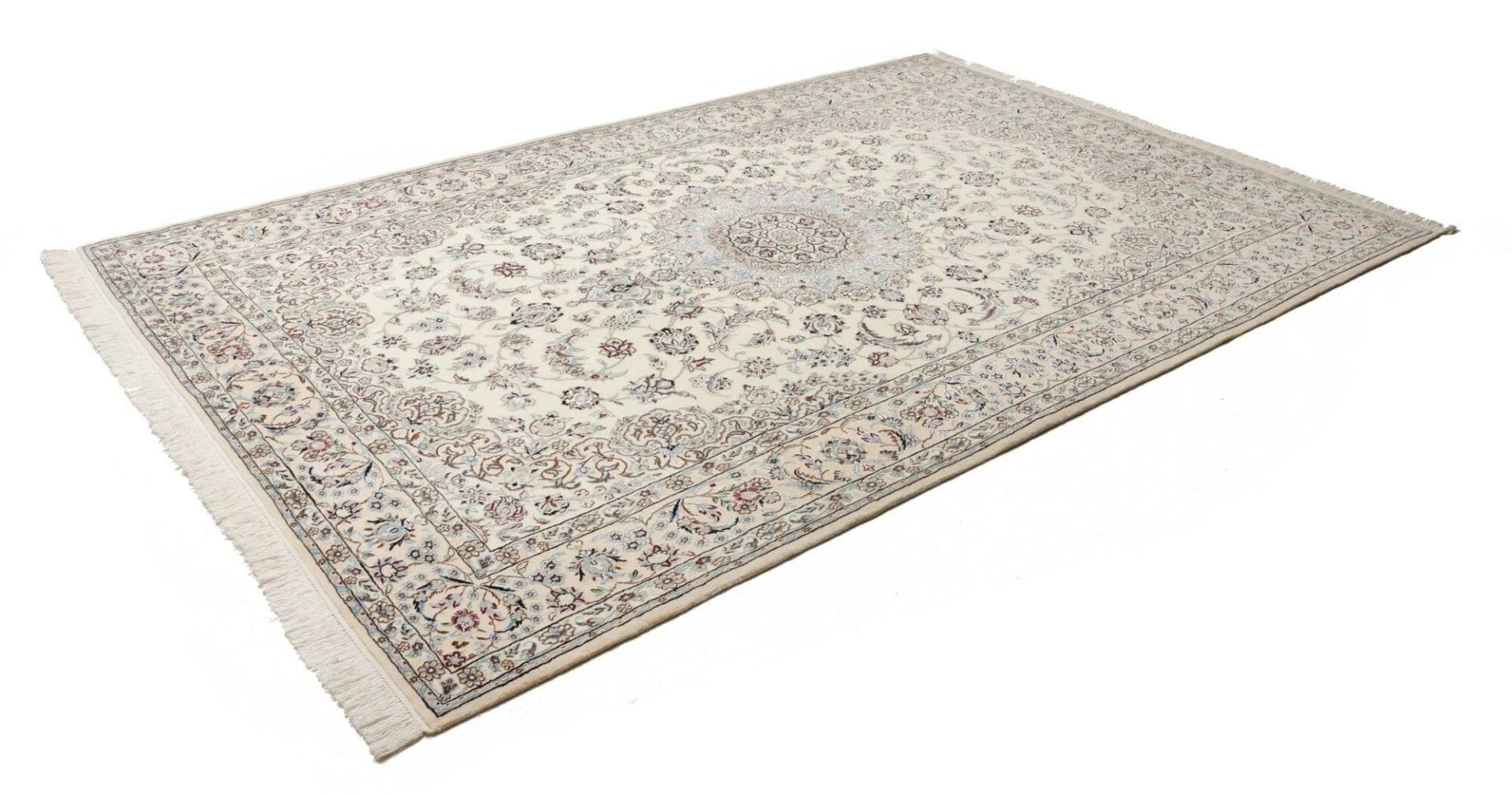 Hand-Knotted Wool Nain Persian Rug, 205 × 302 cm