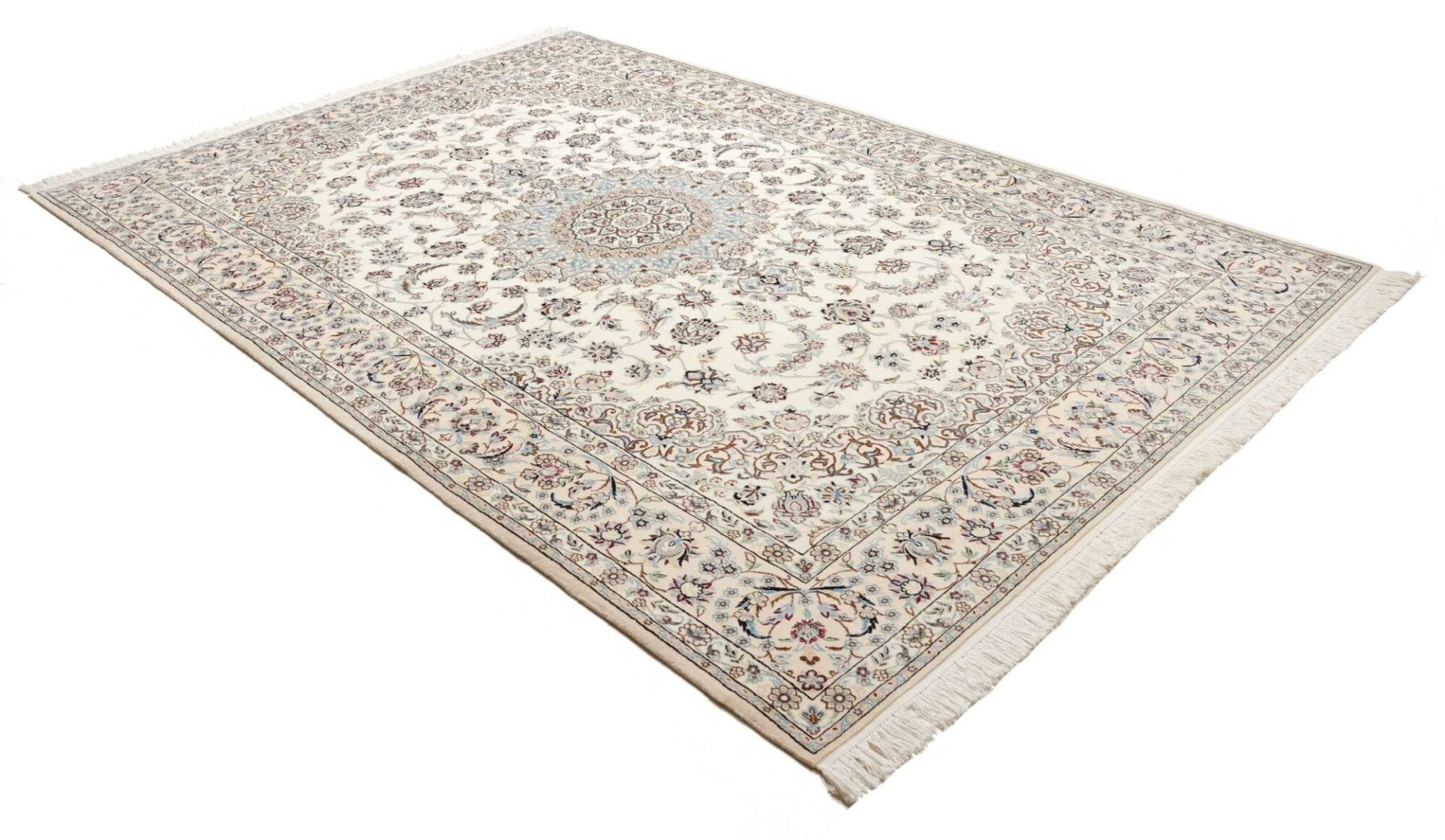 Hand-Knotted Wool Nain Persian Rug, 205 × 302 cm