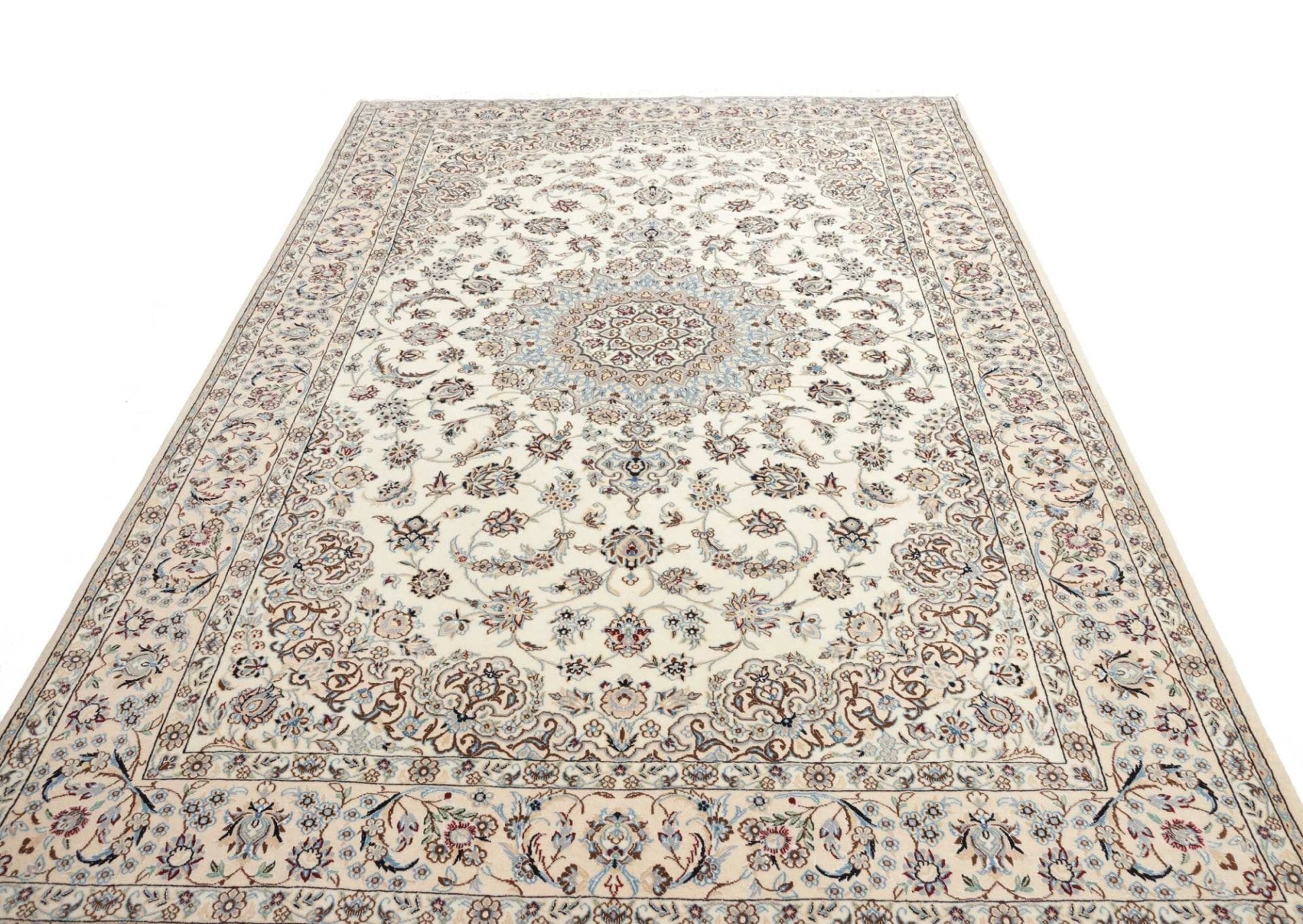 Hand-Knotted Wool Nain Persian Rug, 205 × 302 cm
