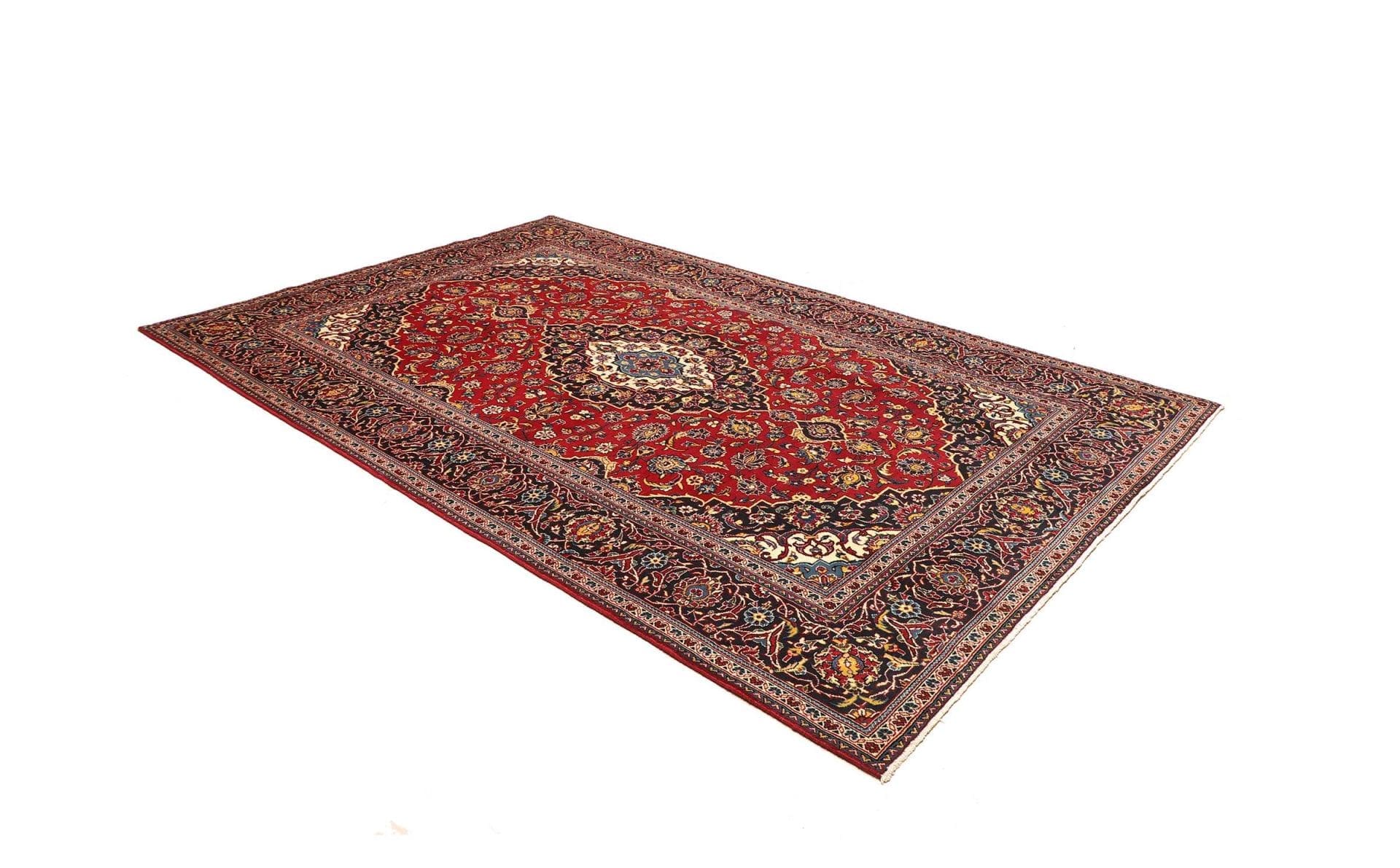 Kashan Persian Rug — hand-knotted, 201 × 307 cm, Wool