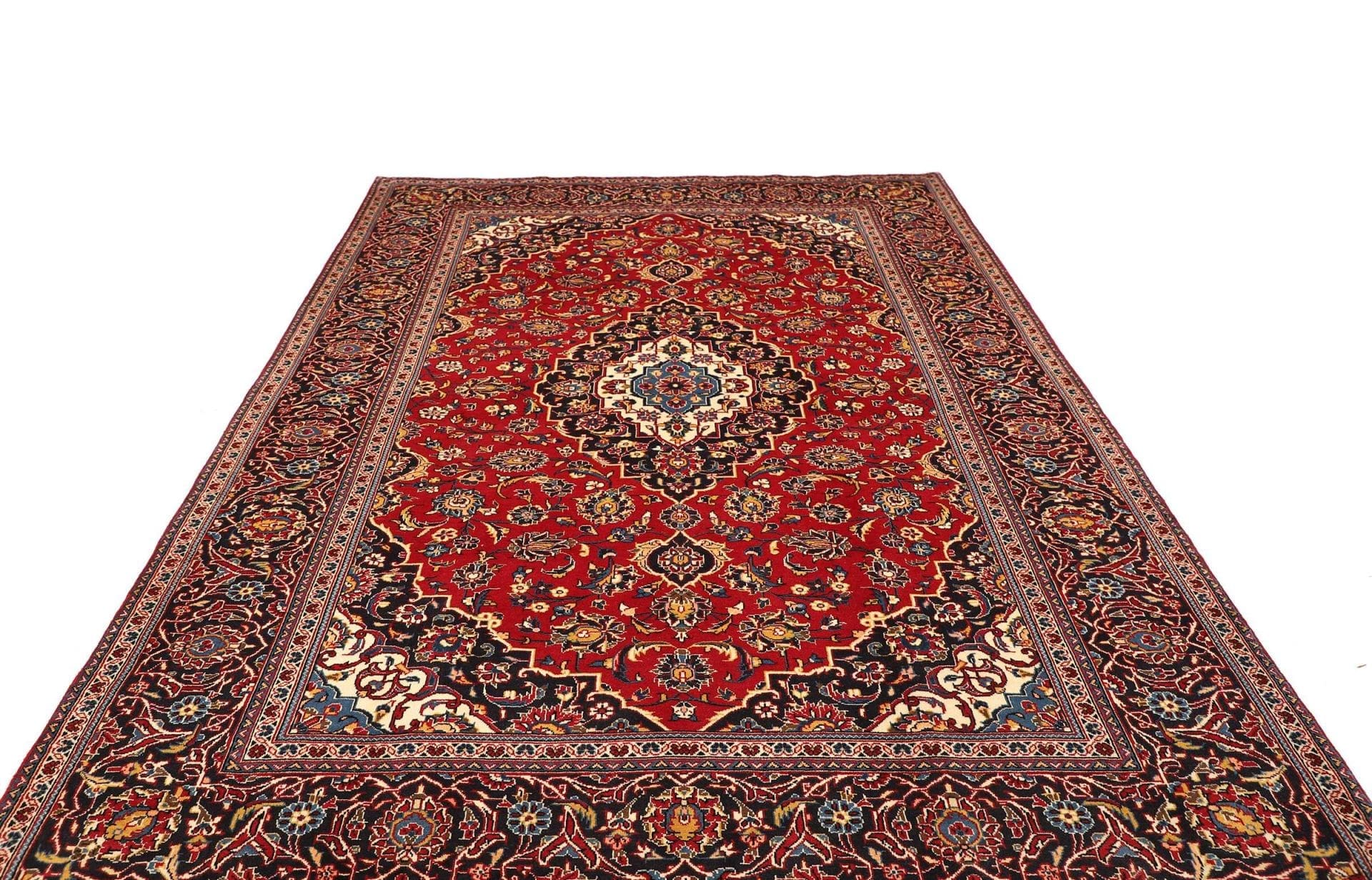 Kashan Persian Rug — hand-knotted, 201 × 307 cm, Wool