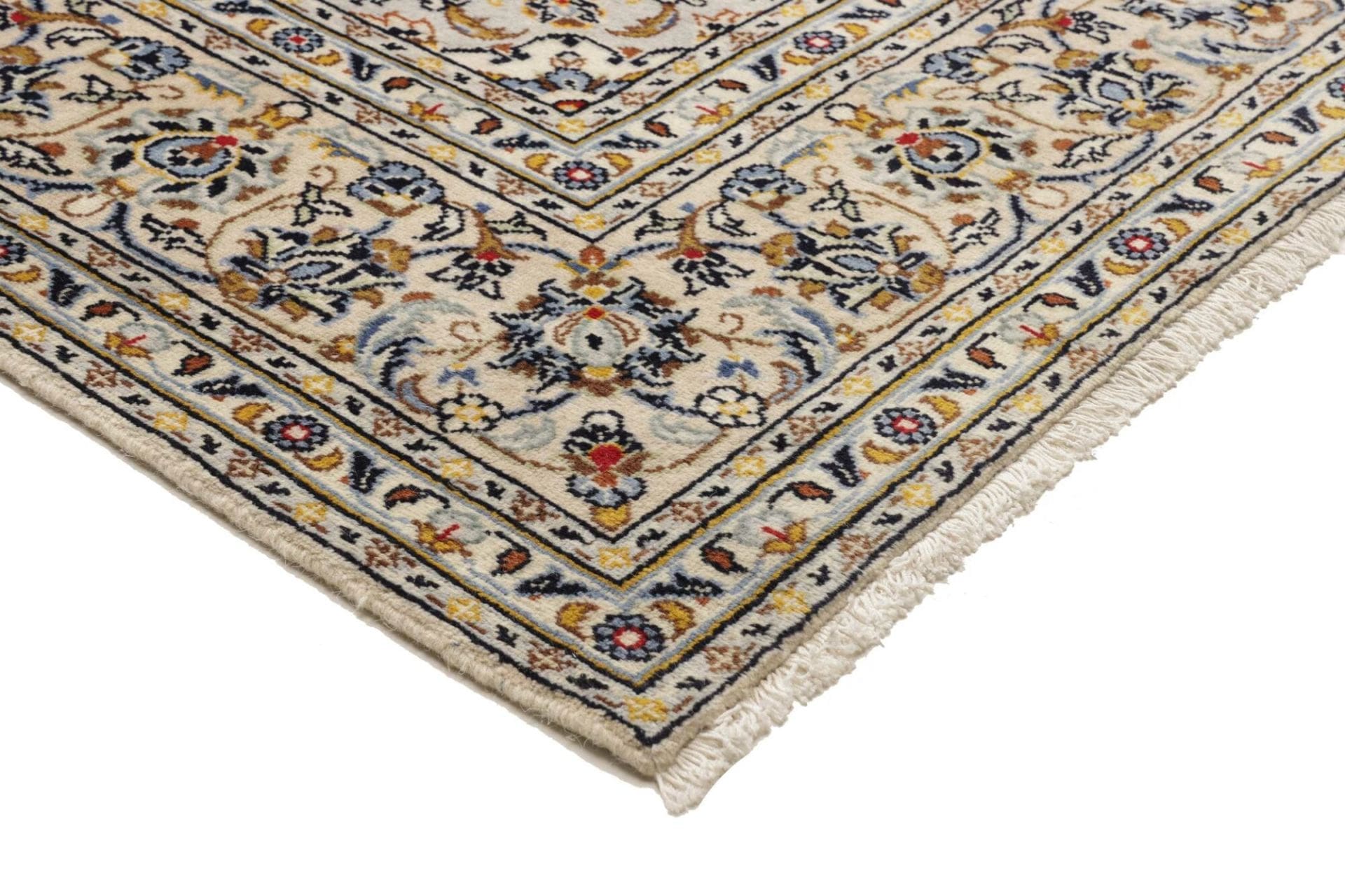 Hand-Knotted Wool Kashan Persian Rug, 203 × 303 cm