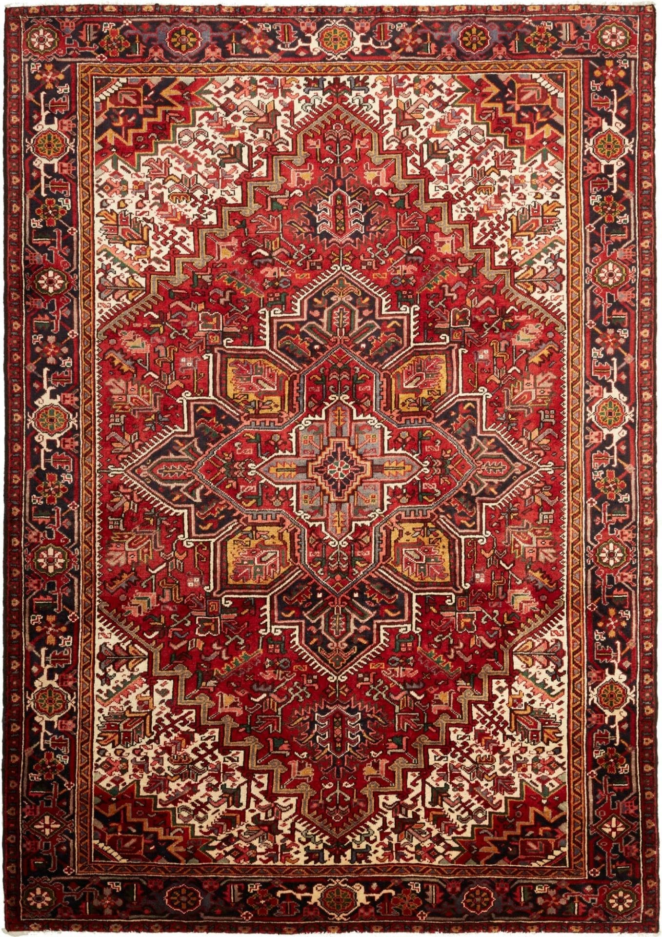 Heriz Persian Rug — hand-knotted, 225 × 311 cm, Wool