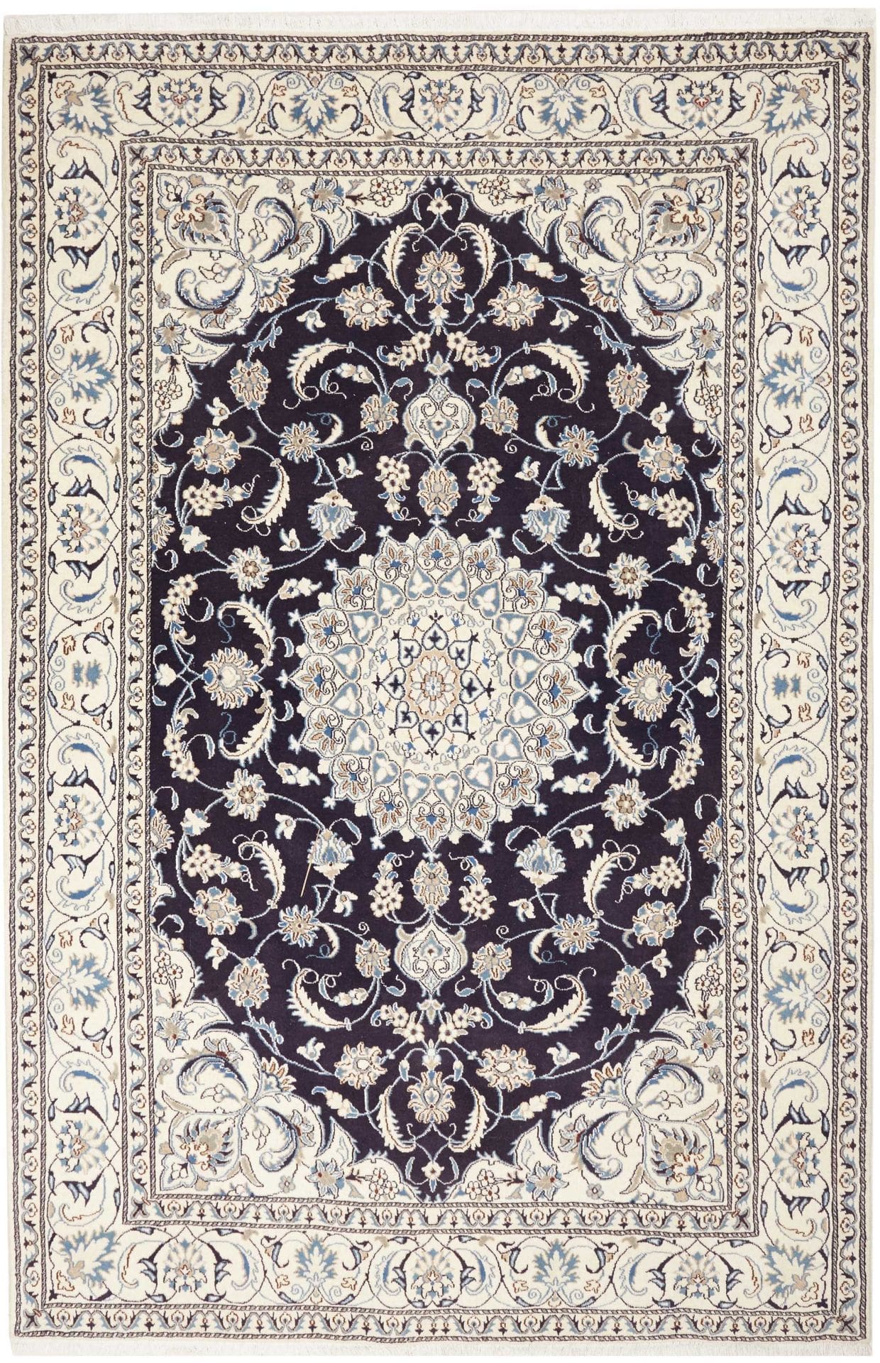 Hand-Knotted Wool Nain Persian Rug, 193 × 290 cm