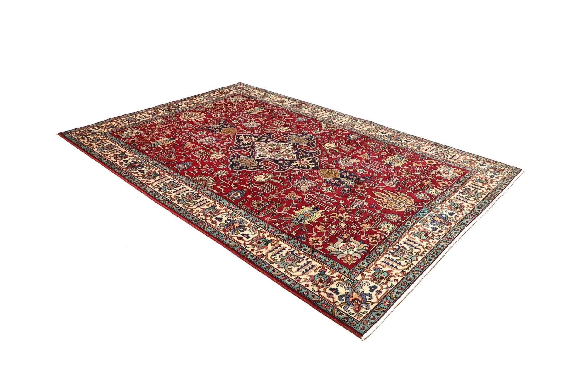 Hand-Knotted Wool Tabriz Persian Rug, 196 × 286 cm