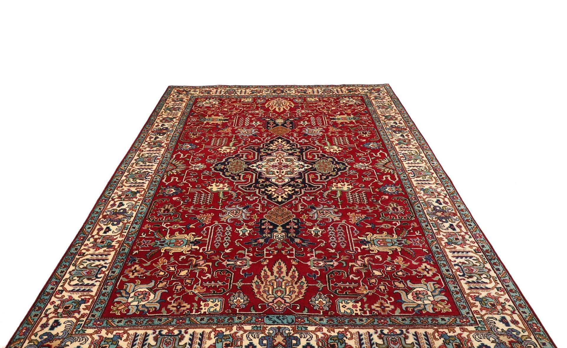 Hand-Knotted Wool Tabriz Persian Rug, 196 × 286 cm