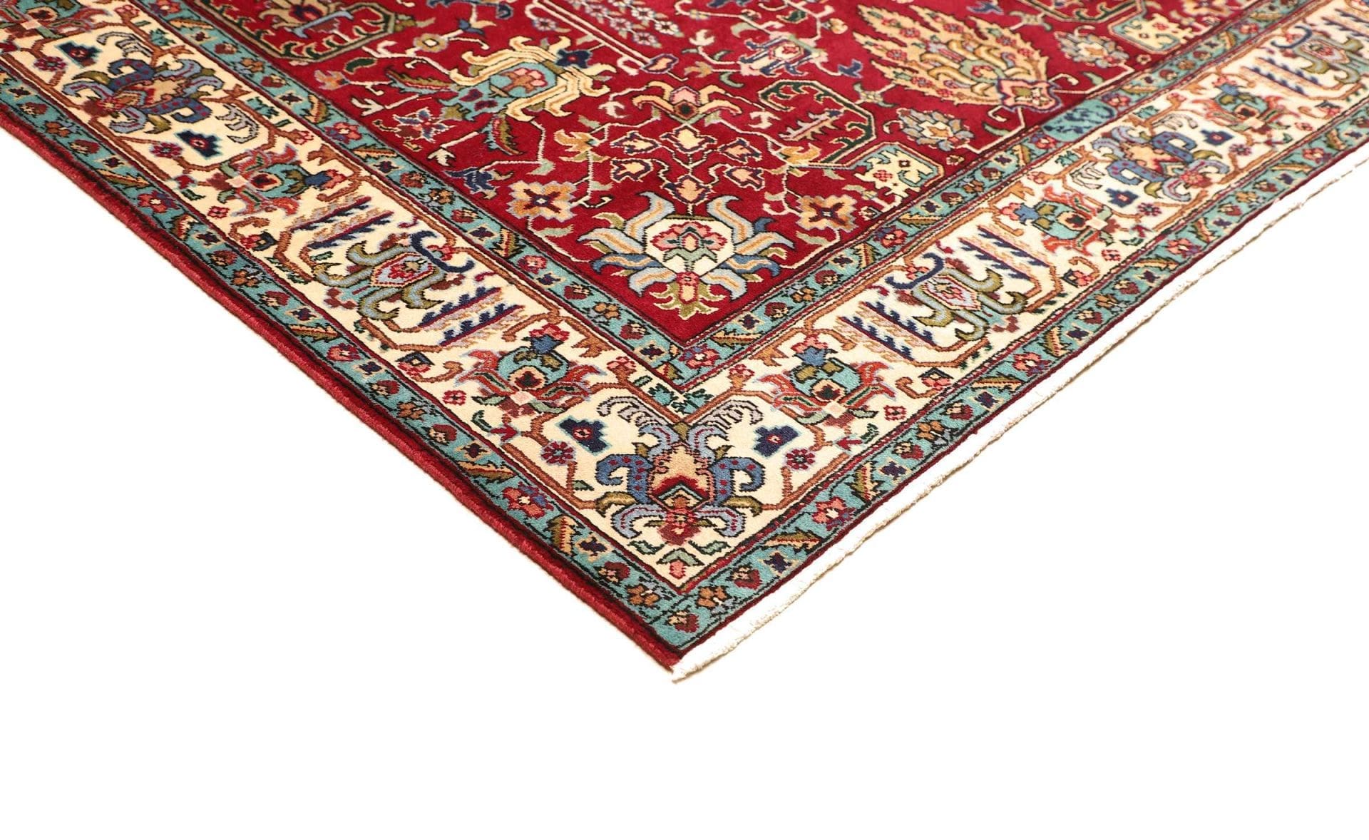 Hand-Knotted Wool Tabriz Persian Rug, 196 × 286 cm