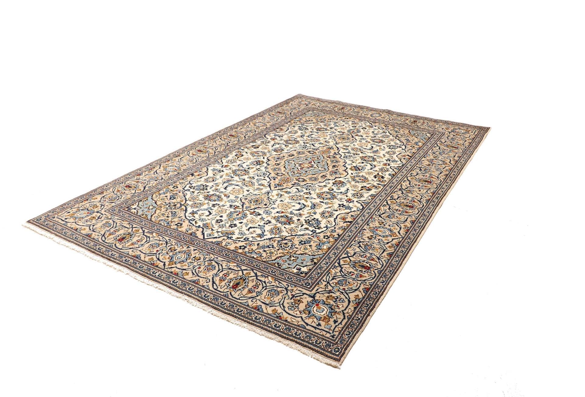 Kashan Persian Rug — hand-knotted, 196 × 295 cm, Wool