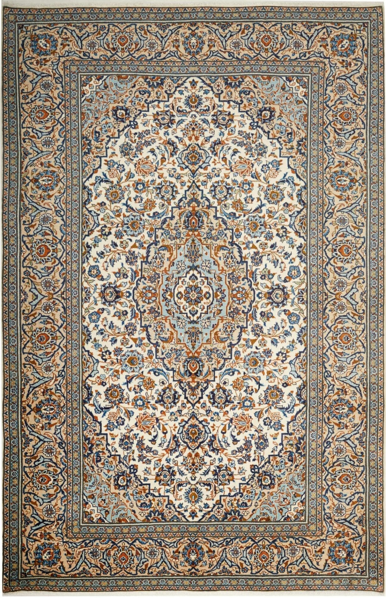 Kashan Persian Rug — hand-knotted, 203 × 304 cm, Wool