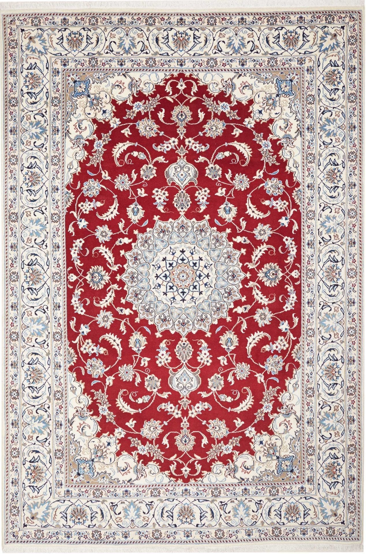 nain-teppich-203-x-298cm-florale-muster-schurwolle-handgeknupft Nain Persian Rug 203 × 298 cm, Wool, hand-knotted