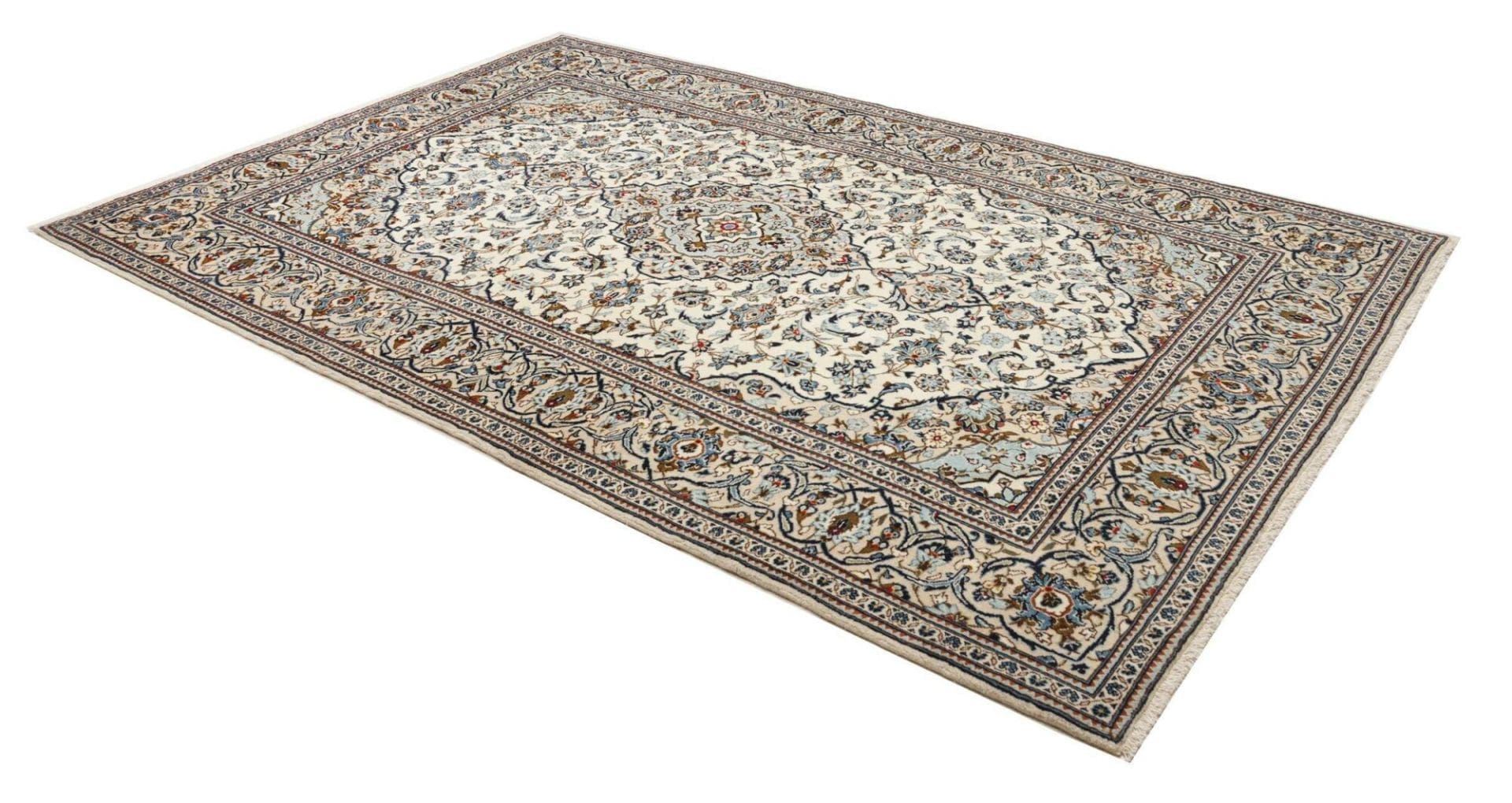 kashan-teppich-203-x-305cm-handgeknupft-perserteppich-wolle-2 Hand-Knotted Wool Kashan Persian Rug, 203 × 305 cm