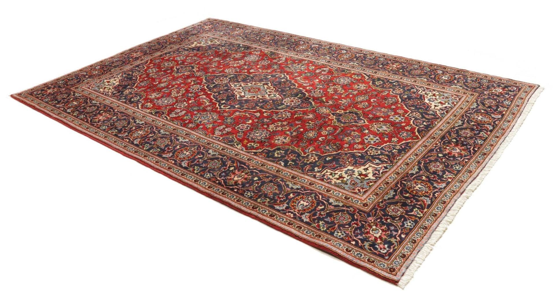 Kashan Persian Rug — hand-knotted, 199 × 298 cm, Wool