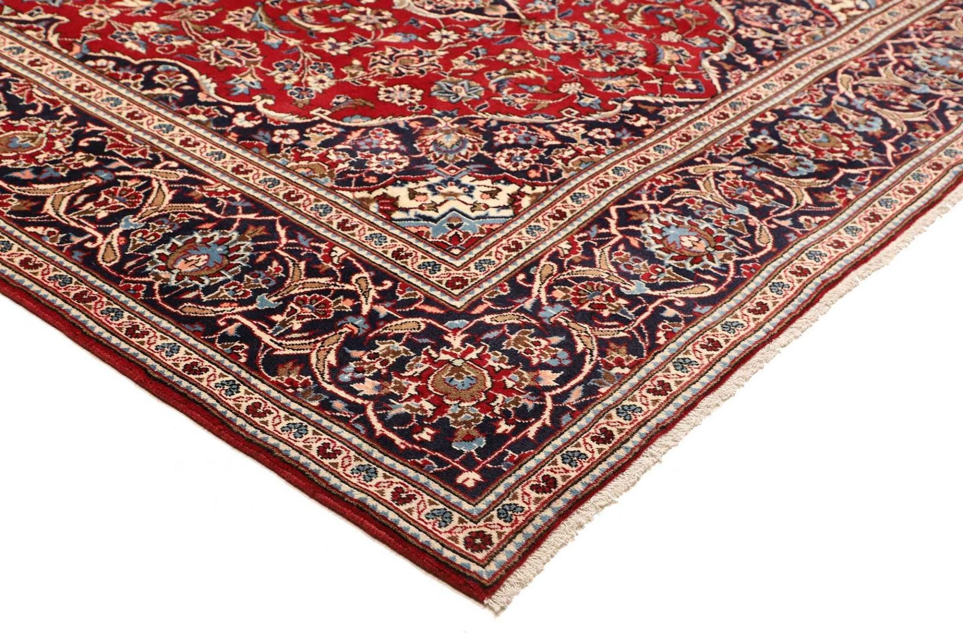 Hand-Knotted Wool Kashan Persian Rug, 203 × 303 cm