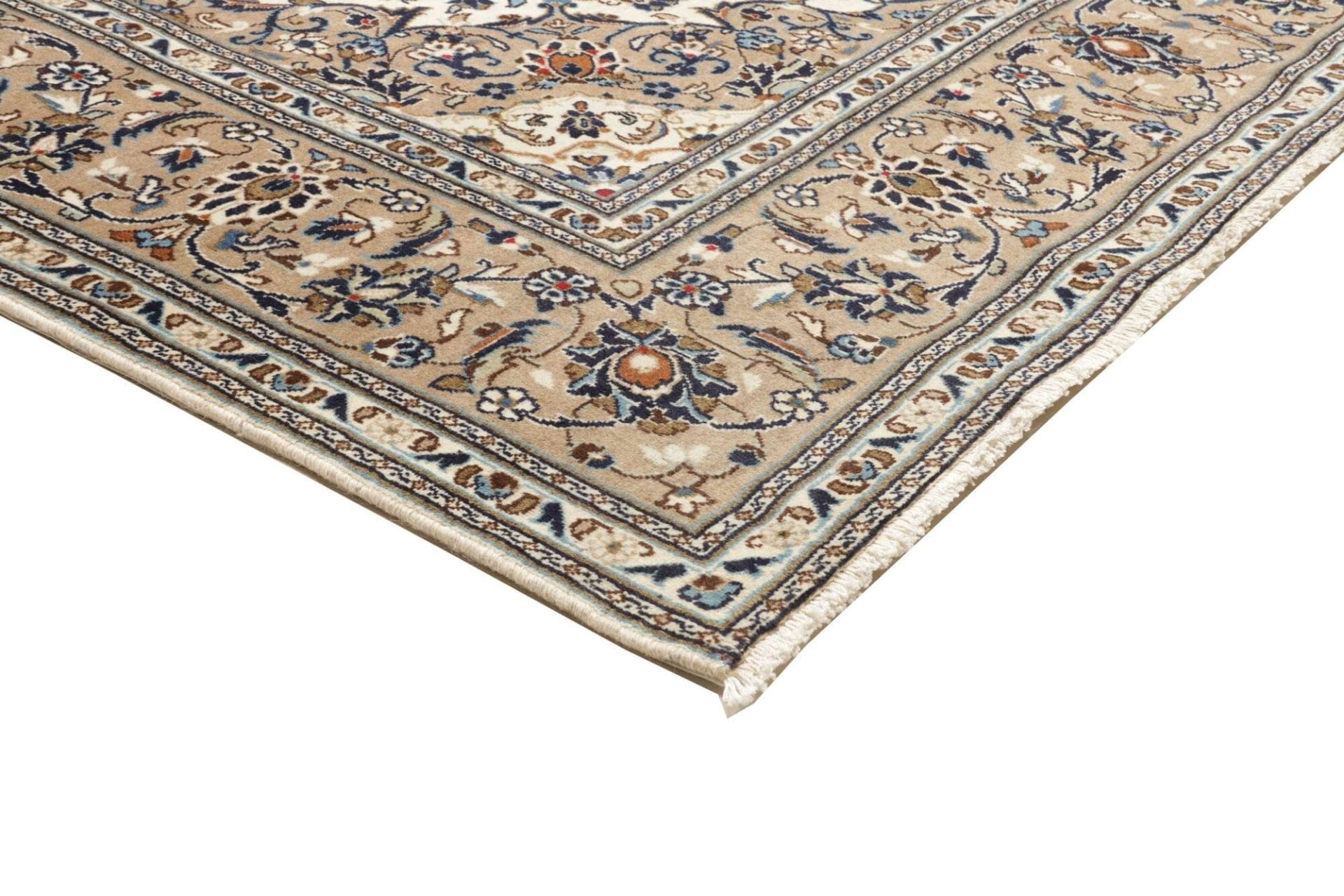 kashan-teppich-203x300cm-schurwolle-florales-muster-handgeknupft-4 Hand-Knotted Wool Kashan Persian Rug, 203 × 300 cm