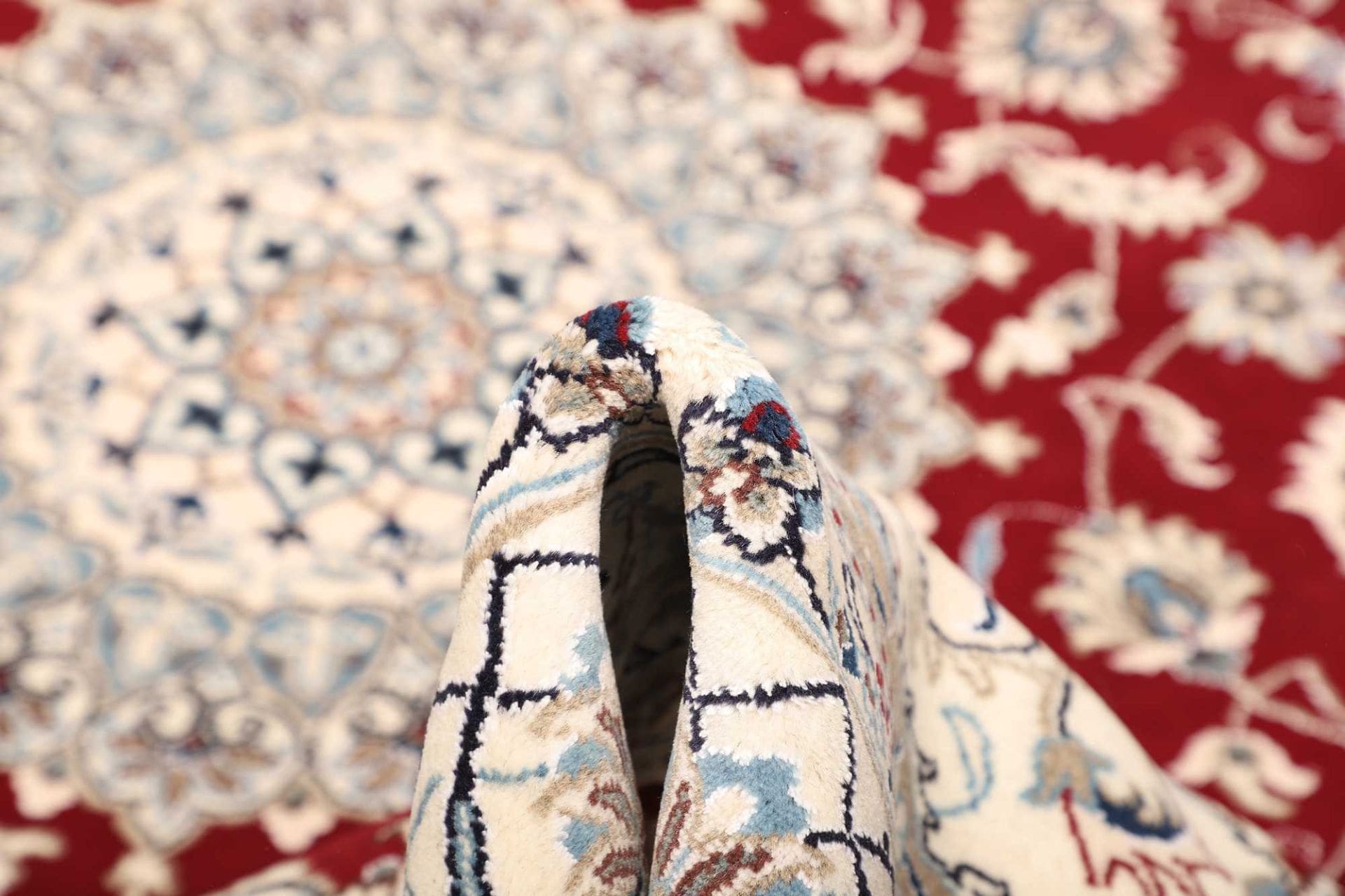 nain-teppich-203-x-298cm-florale-muster-schurwolle-handgeknupft-8 Nain Persian Rug 203 × 298 cm, Wool, hand-knotted