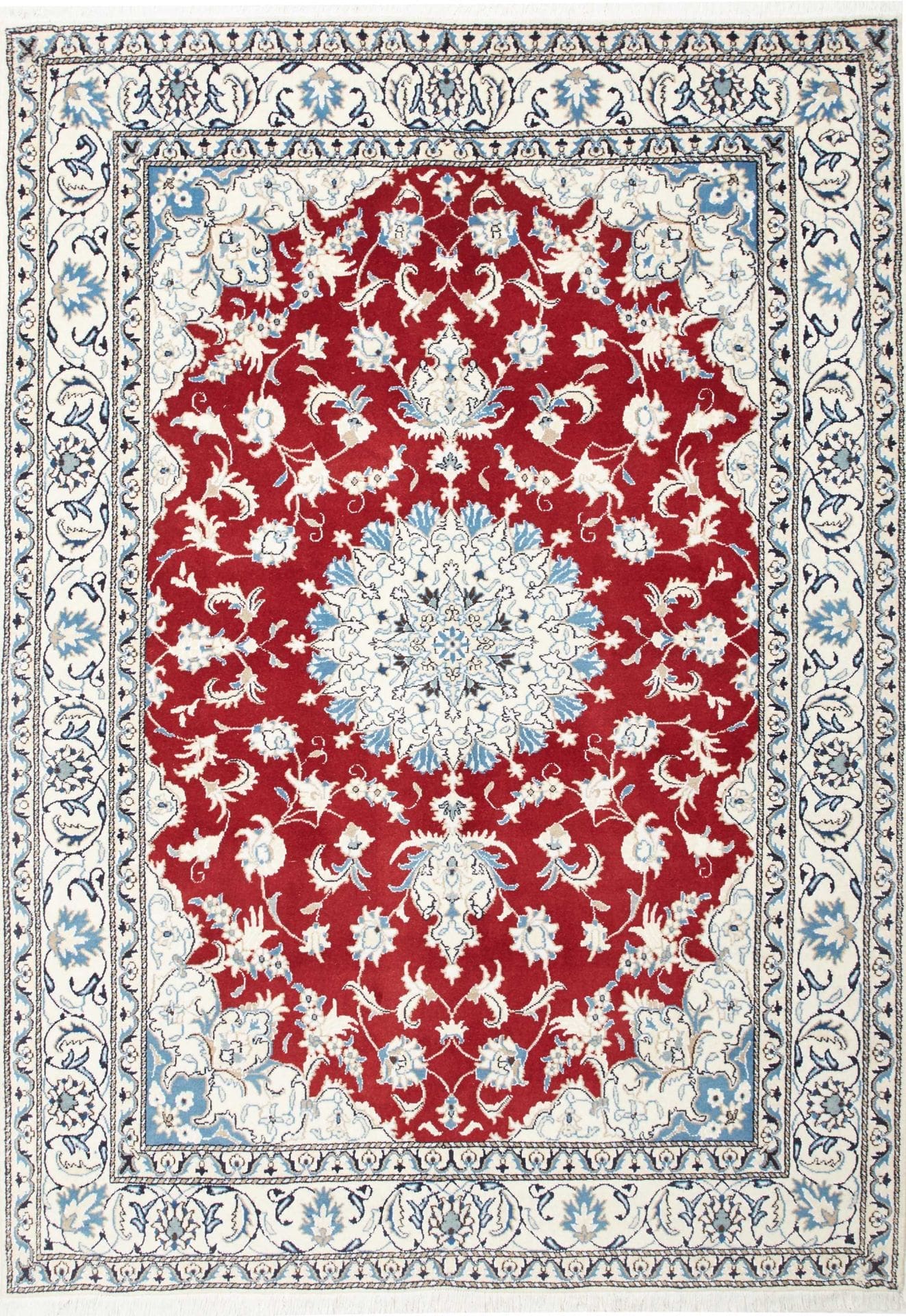 Nain Persian Rug 173 × 235 cm, Wool, hand-knotted