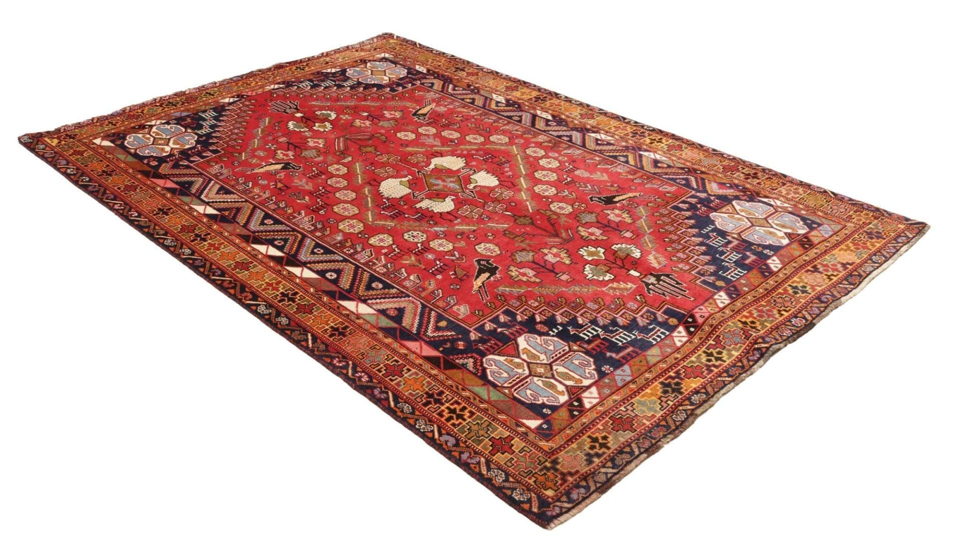 gashghai-teppich-171-x-255-cm-handgeknupft-schurwolle-nomadenstil-2 Qashqai Persian Rug 171 × 255 cm, Wool, hand-knotted