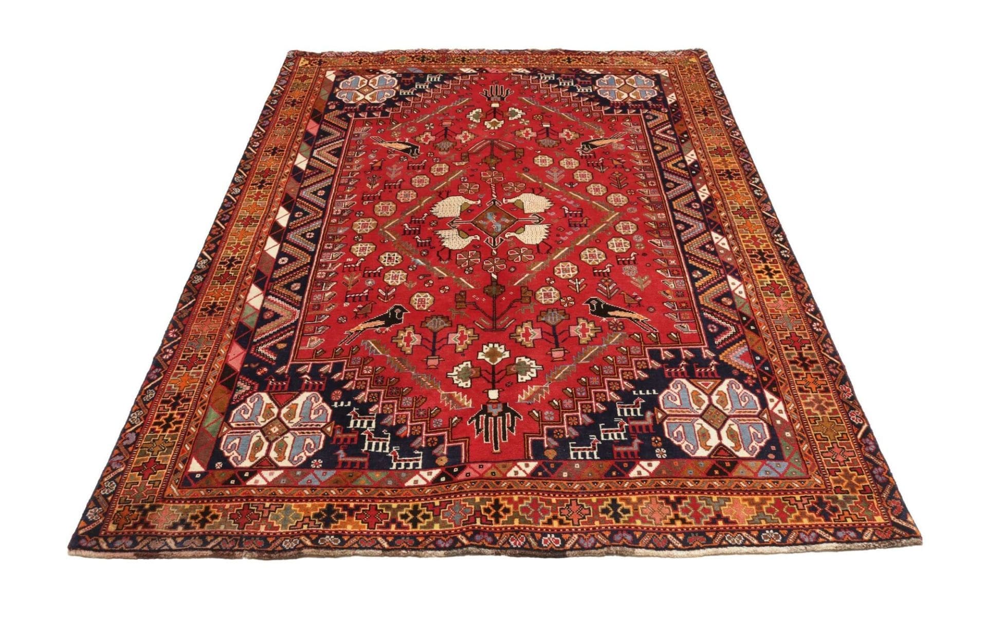 gashghai-teppich-171-x-255-cm-handgeknupft-schurwolle-nomadenstil-3 Qashqai Persian Rug 171 × 255 cm, Wool, hand-knotted