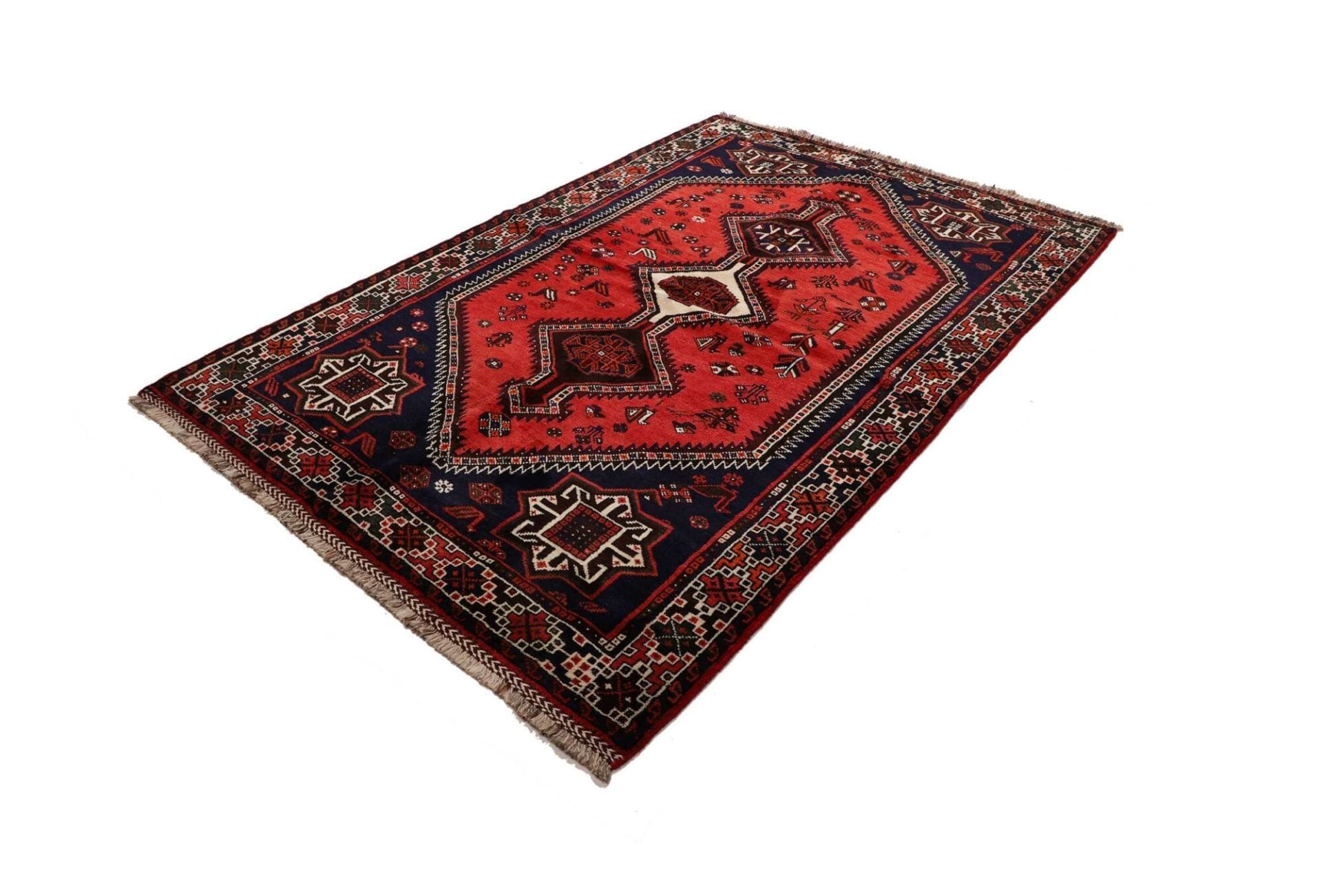 Shiraz Persian Rug 166 × 235 cm, Wool, hand-knotted