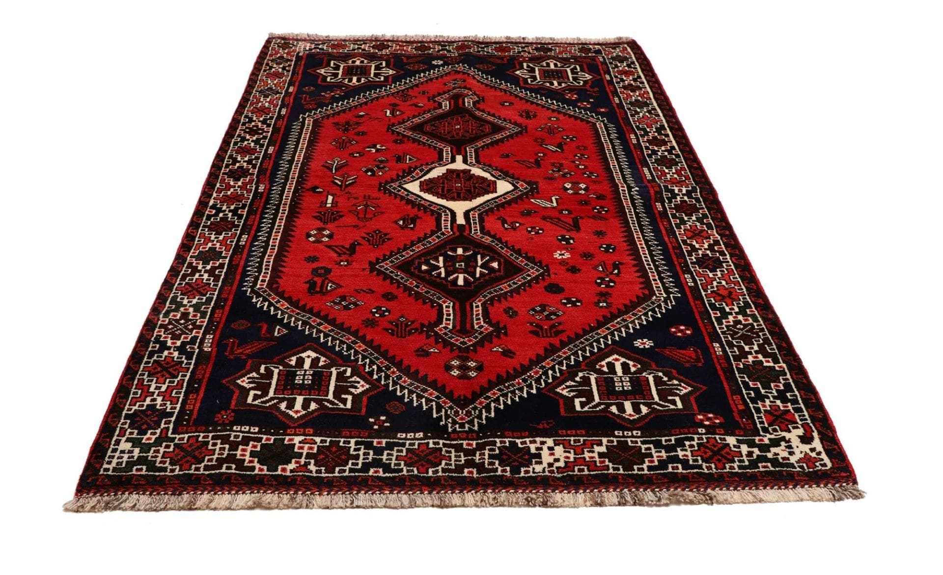 Shiraz Persian Rug 166 × 235 cm, Wool, hand-knotted