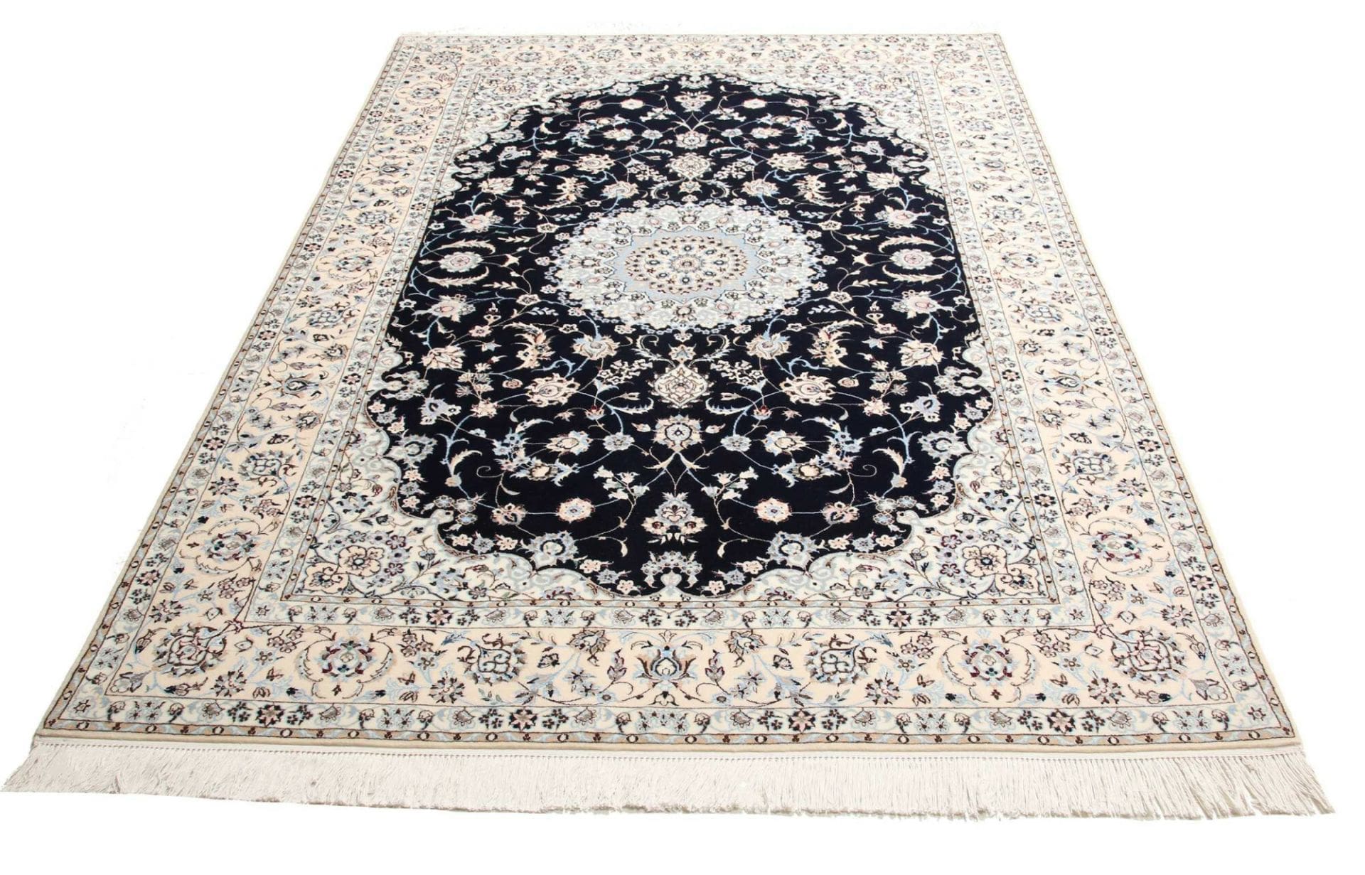 Hand-Knotted Wool Nain Persian Rug, 156 × 240 cm