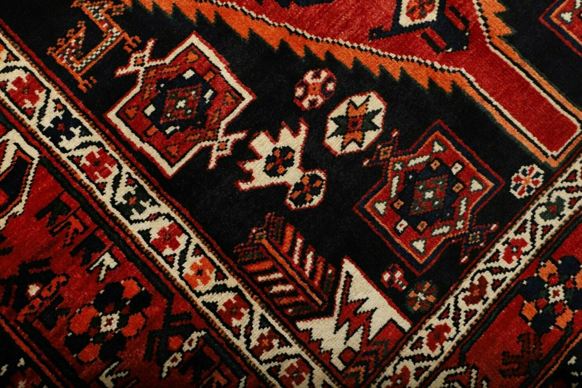 Hamadan Herati Persian Rug — hand-knotted, 155 × 216 cm, Wool