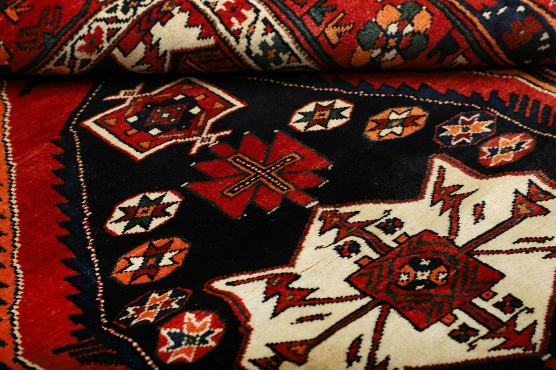Hamadan Herati Persian Rug — hand-knotted, 155 × 216 cm, Wool