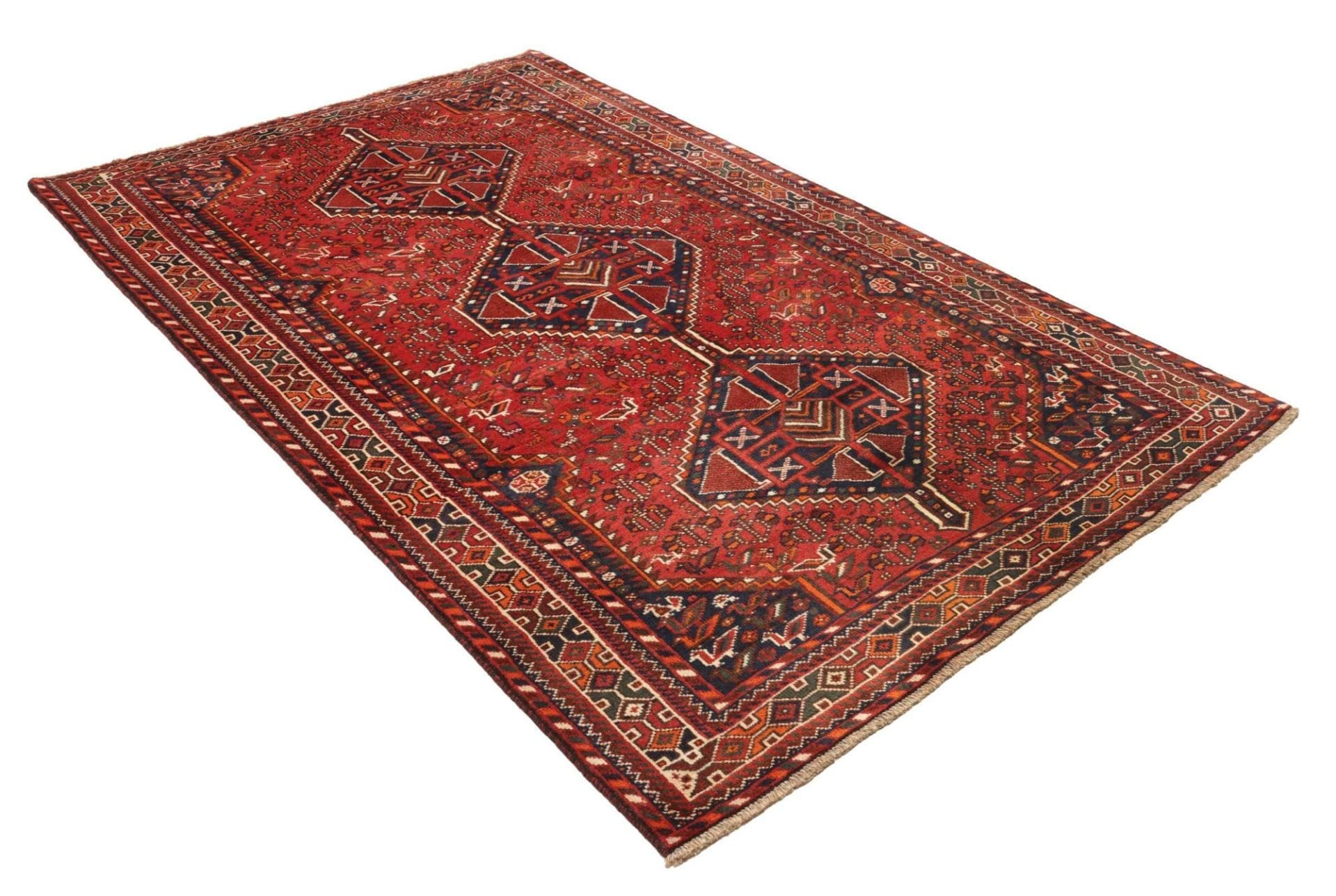 Hand-Knotted Wool Qashqai Persian Rug, 158 × 259 cm