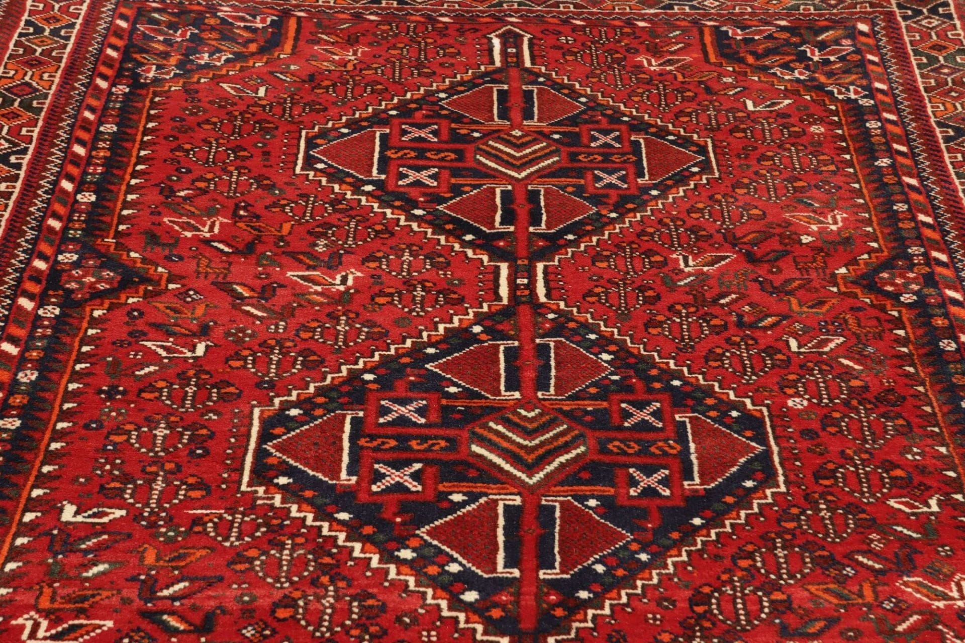 Hand-Knotted Wool Qashqai Persian Rug, 158 × 259 cm
