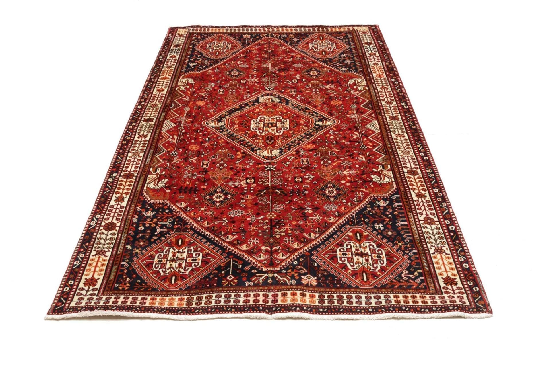 Shiraz Persian Rug — hand-knotted, 163 × 258 cm, Wool