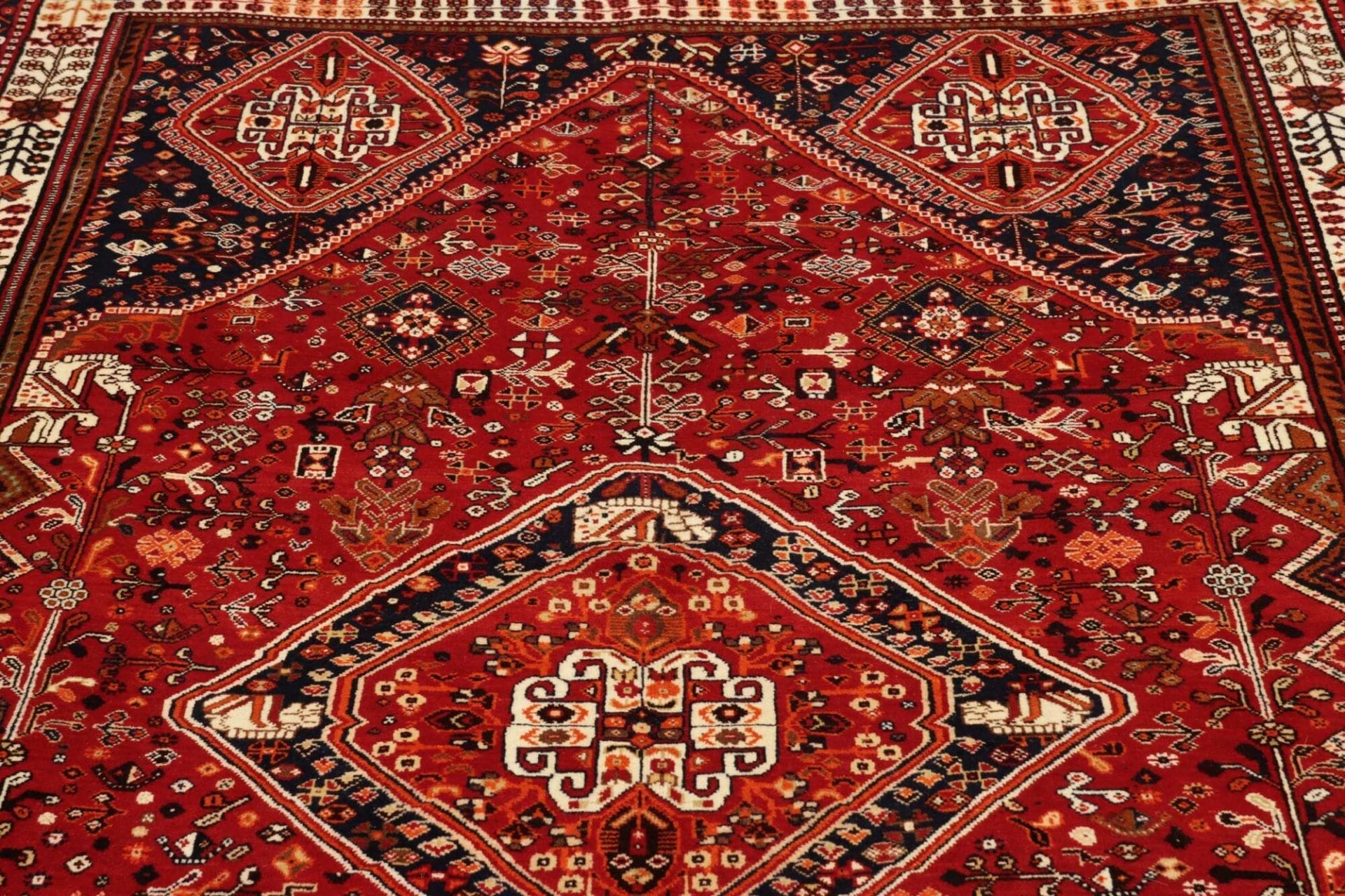 Shiraz Persian Rug — hand-knotted, 163 × 258 cm, Wool