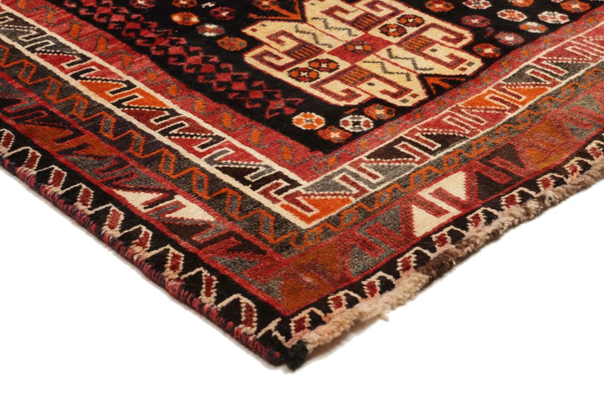 gashghai-teppich-163-x-260-cm-handgeknupft-schurwolle-bunt-4 Hand-Knotted Wool Qashqai Persian Rug, 163 × 260 cm
