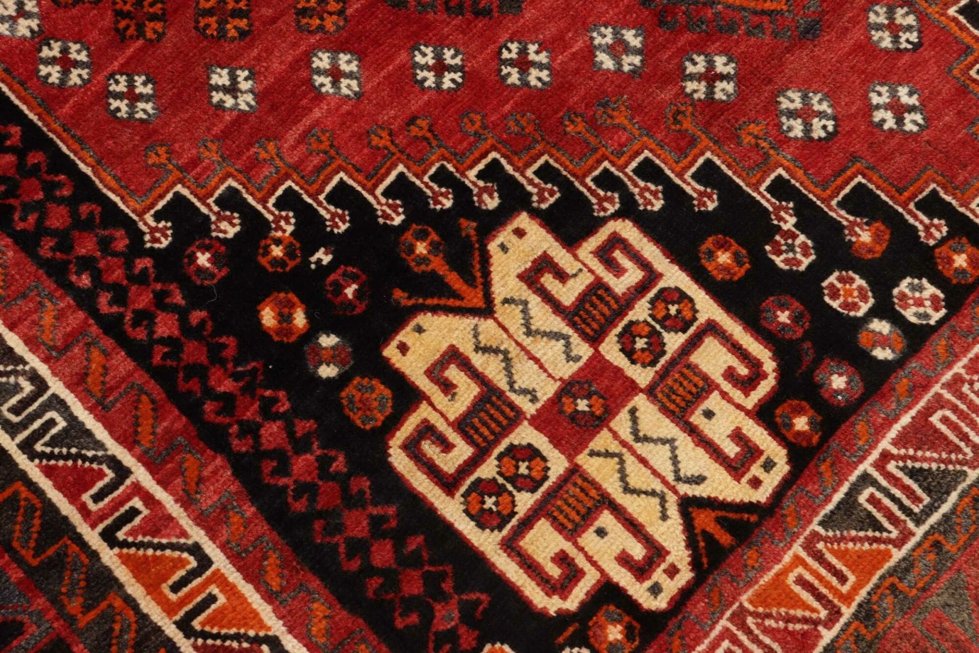 gashghai-teppich-163-x-260-cm-handgeknupft-schurwolle-bunt-5 Hand-Knotted Wool Qashqai Persian Rug, 163 × 260 cm