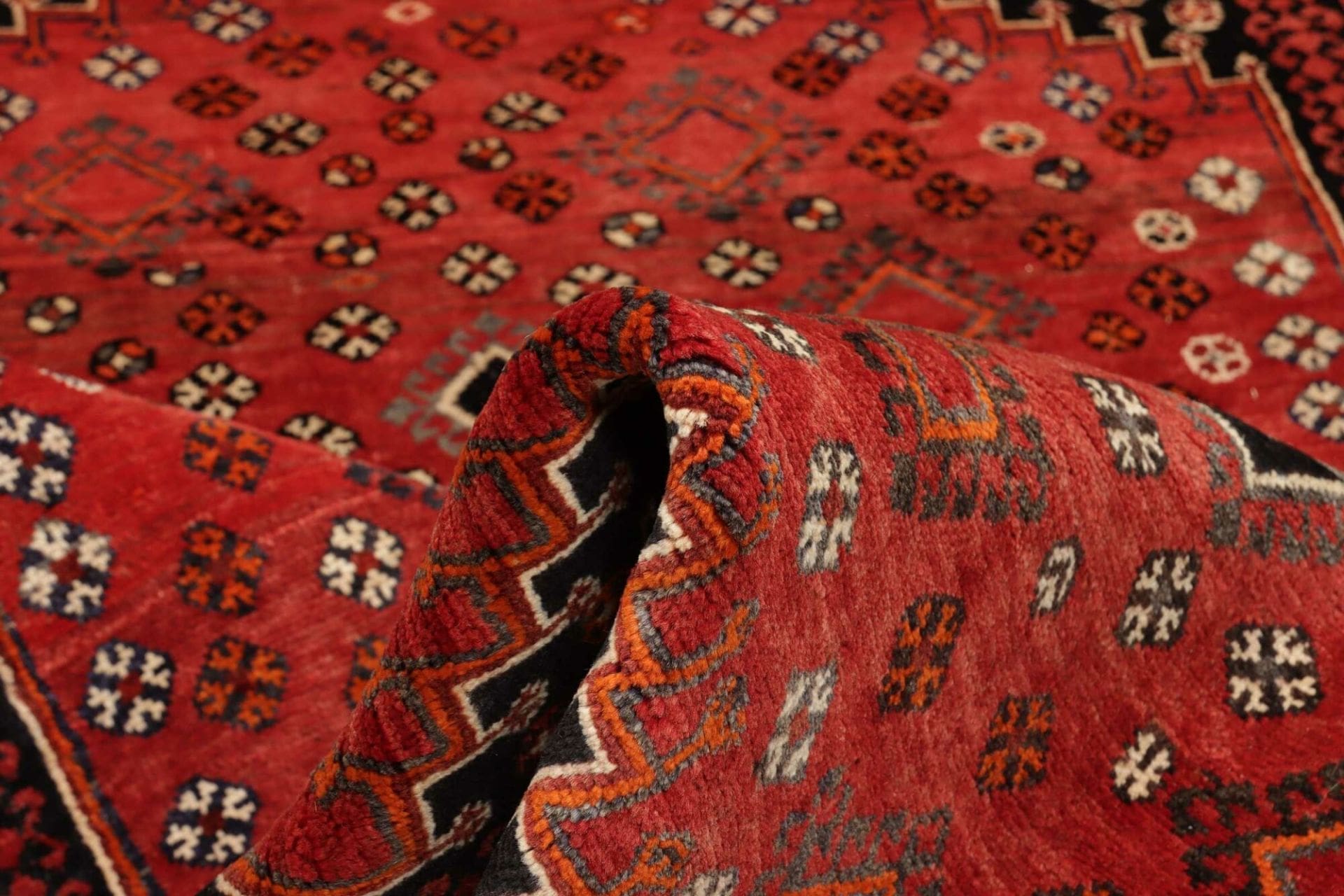 gashghai-teppich-163-x-260-cm-handgeknupft-schurwolle-bunt-8 Hand-Knotted Wool Qashqai Persian Rug, 163 × 260 cm